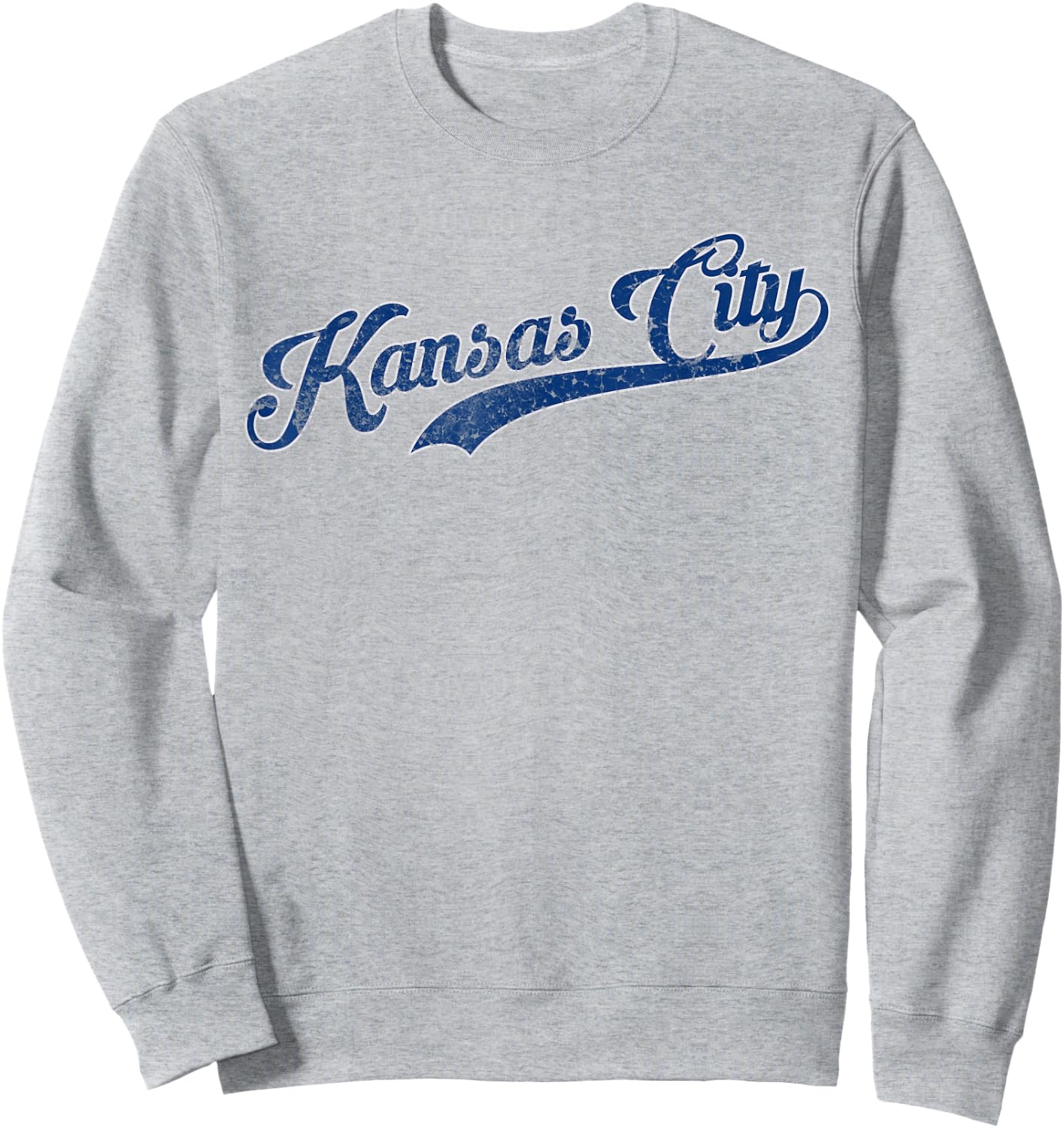 Vintage Kansas city KC Baseball Sweatshirt - Sweatshirt | Ash