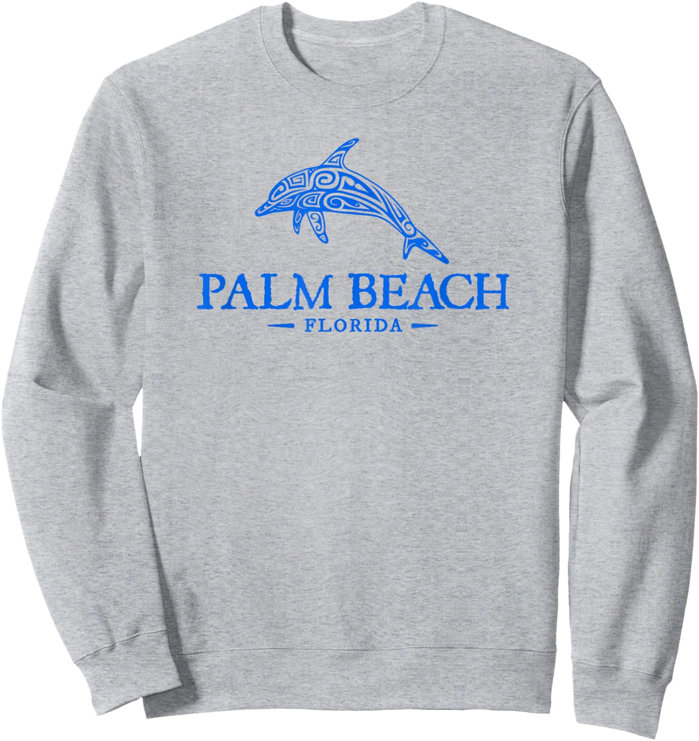 Palm Beach Florida Dolphin Boys Girls Souvenir Sweatshirt - Sweatshirt | Ash