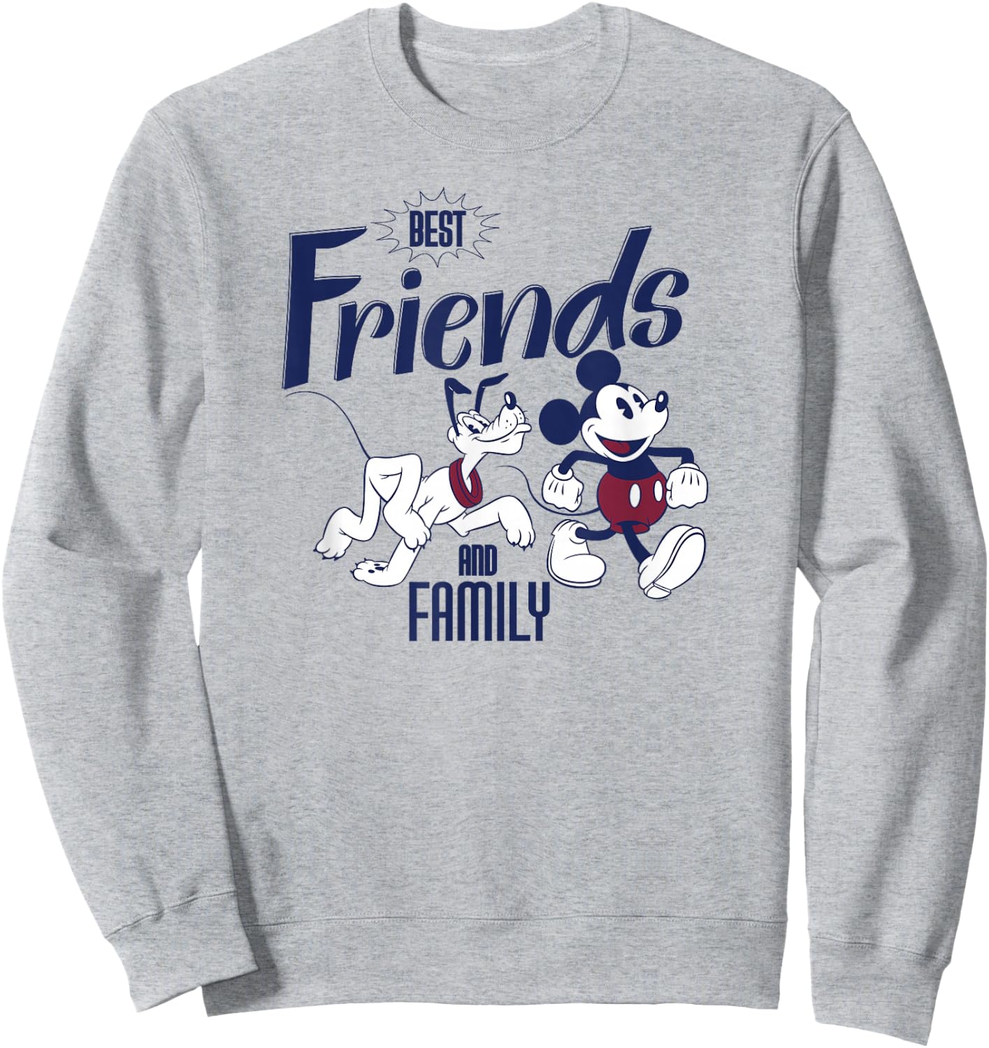 Disney Mickey Mouse and Pluto Best Friends Retro Vintage Small Sweatshirt - Sweatshirt | Ash