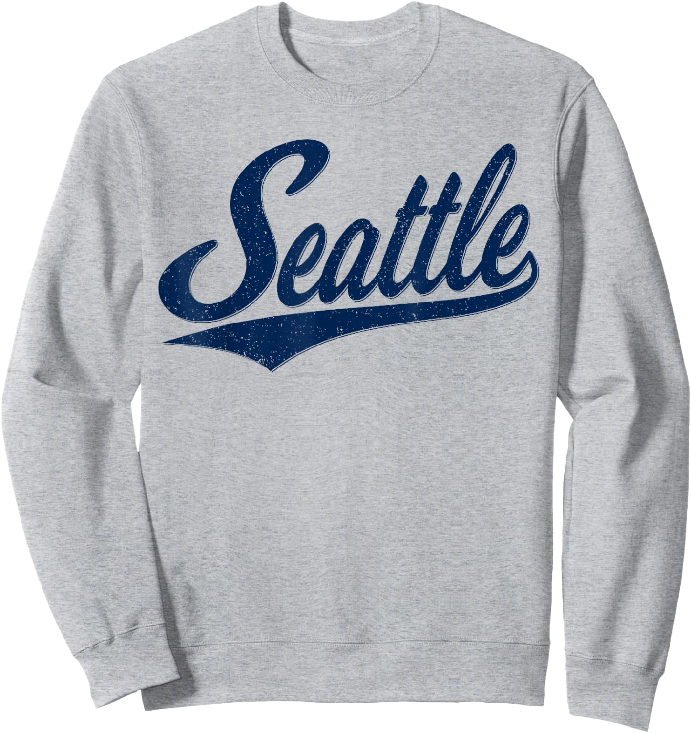 Seattle Washington Varsity Script Vintage Retro Sports Style Sweatshirt - Sweatshirt | Ash