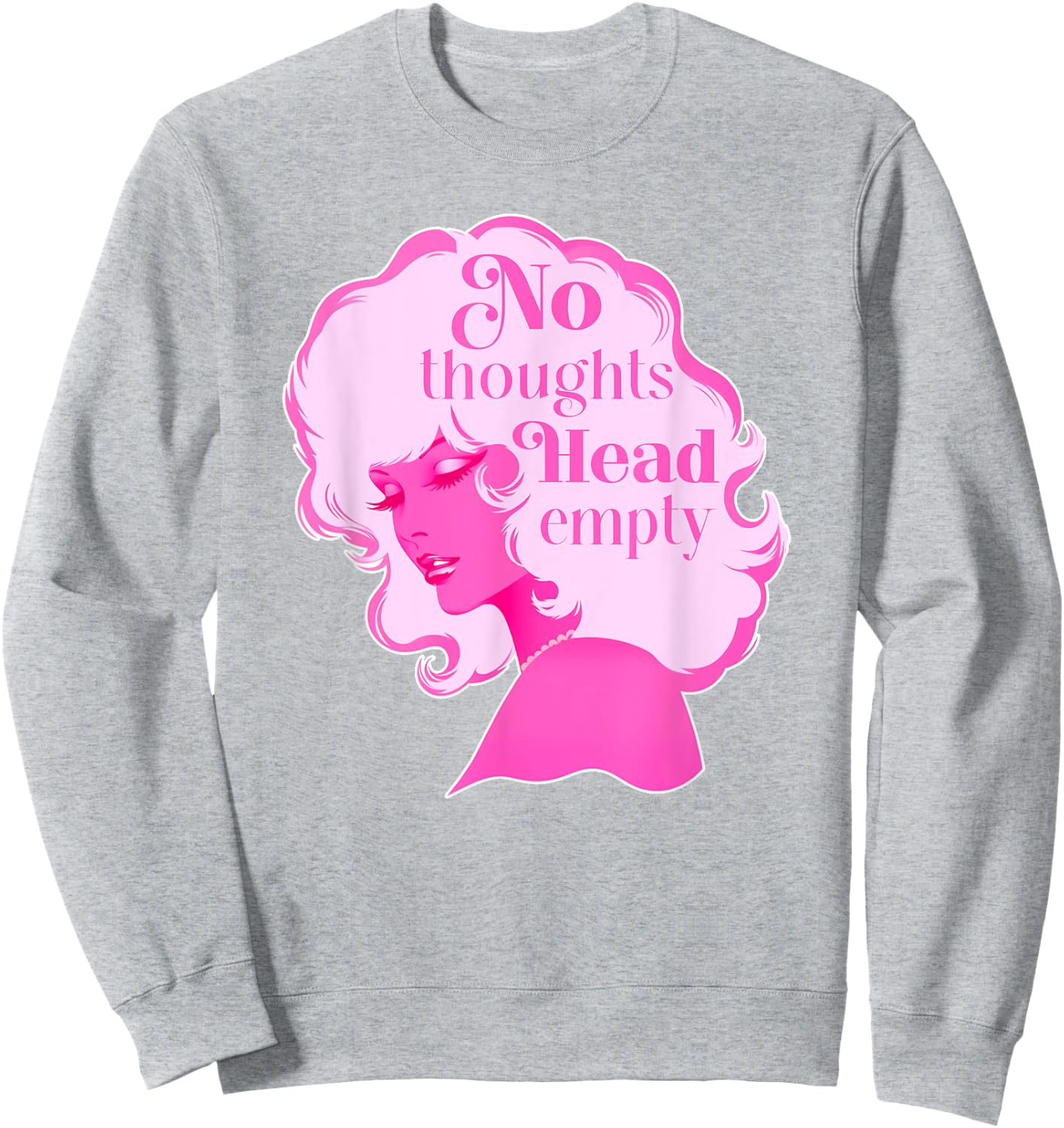 Head Empty | Bimbocore Baddie Y2K Girly Coquette Meme Sweatshirt - Sweatshirt | Ash