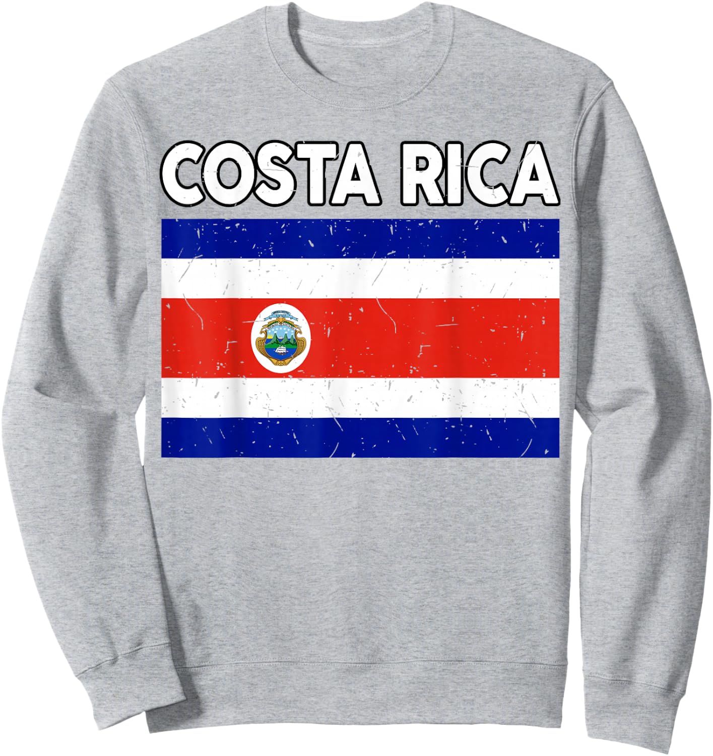Costa Rican Flag Rica Hispanic Heritage Month Kids Men Women Sweatshirt - Sweatshirt | Ash
