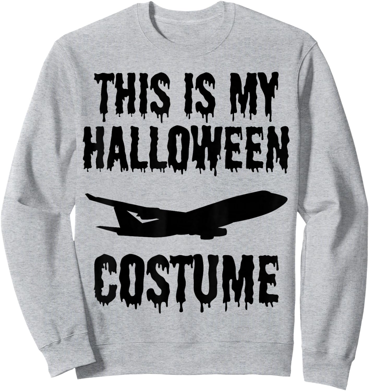 This is My Halloween Costume Funny Airplane Pilot Aviation Sweatshirt - Sweatshirt | Ash
