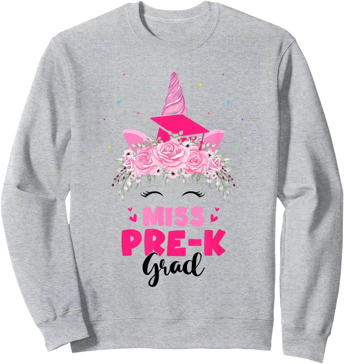 Unicorn Miss Pre-k Grad Preschool Graduation Girls Kids Sweatshirt - Sweatshirt | Ash