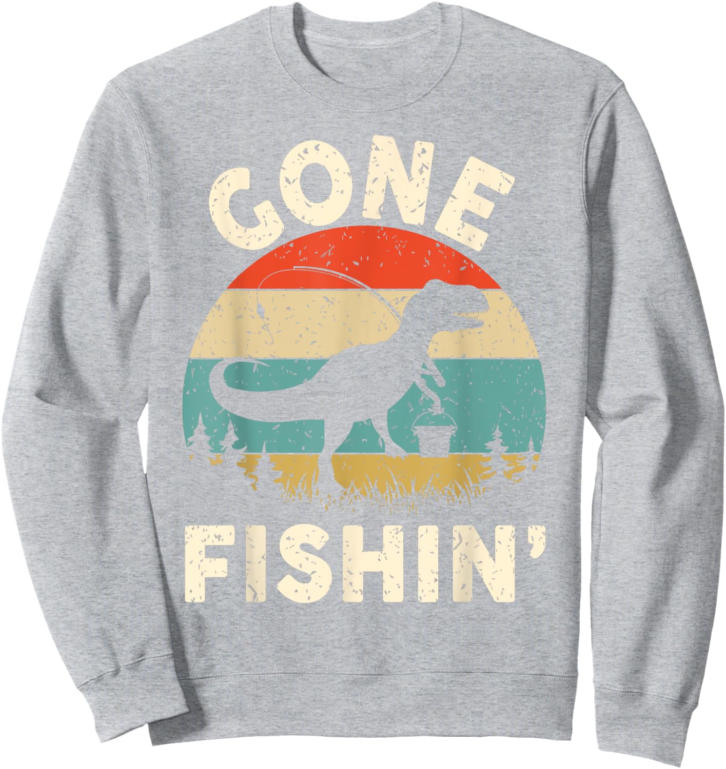 Funny Gone Fishing-Shirt Men Women Youth Boys Kids Toddler Sweatshirt - Sweatshirt | Ash