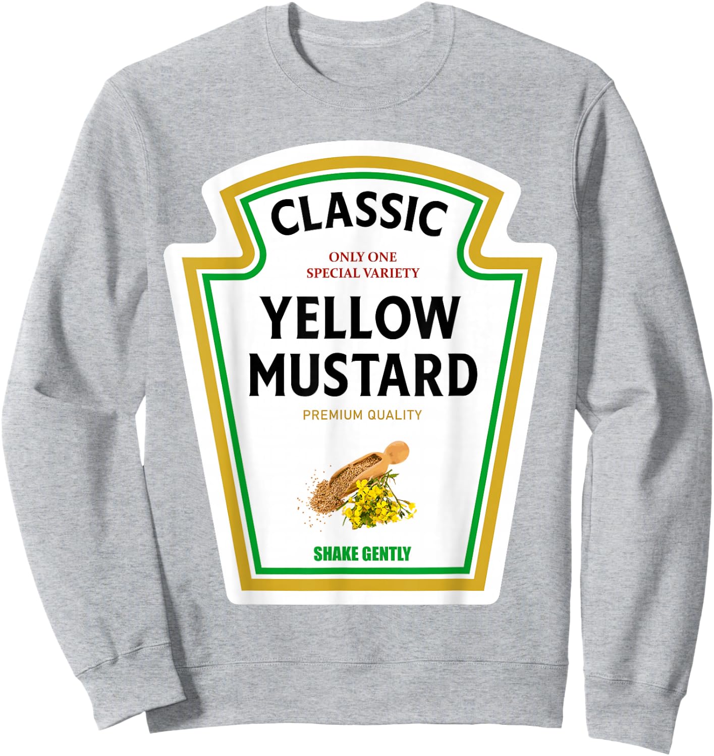 Mustard Halloween 2024 Costume Matching Ketchup Condiments Sweatshirt - Sweatshirt | Ash