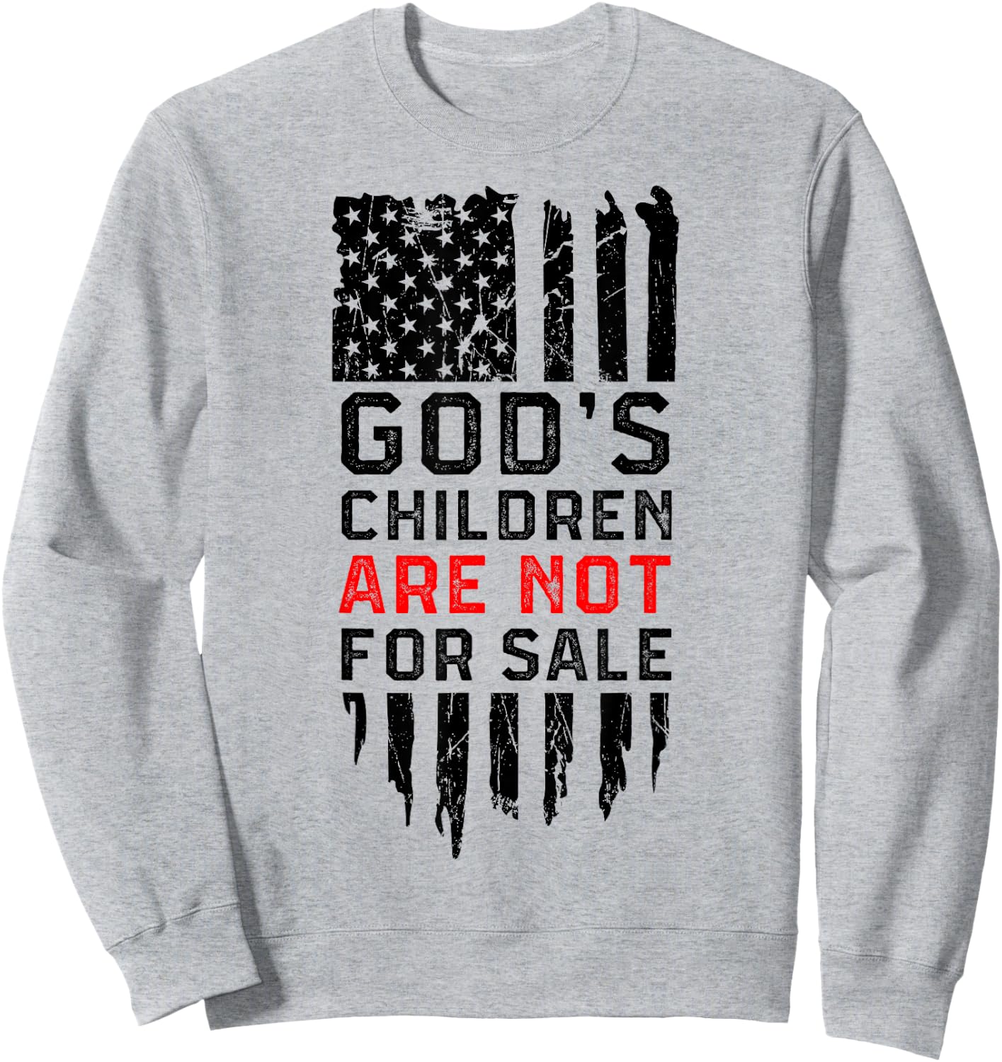 God's children are not for sale US american flag Sweatshirt - Sweatshirt | Ash