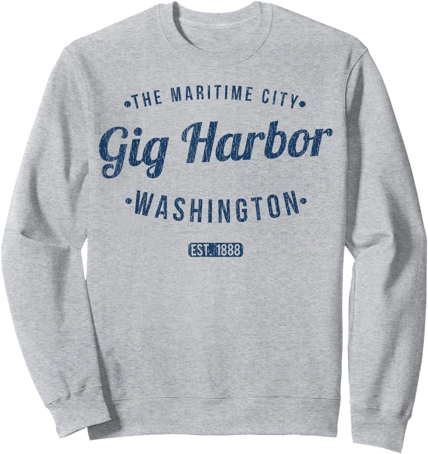 Gig Harbor Washington Vintage Travel Souvenir Gig Harbor Sweatshirt - Sweatshirt | Ash
