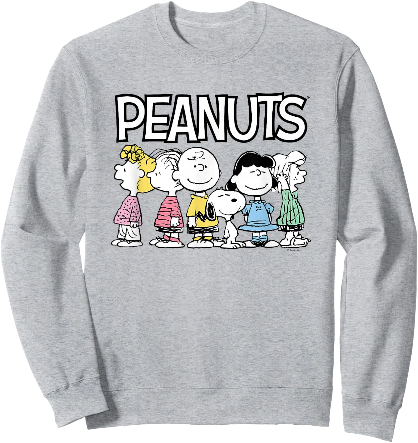Peanuts - Snoopy Charlie Lucy Linus Sally Peppermint Patty Sweatshirt - Sweatshirt | Ash