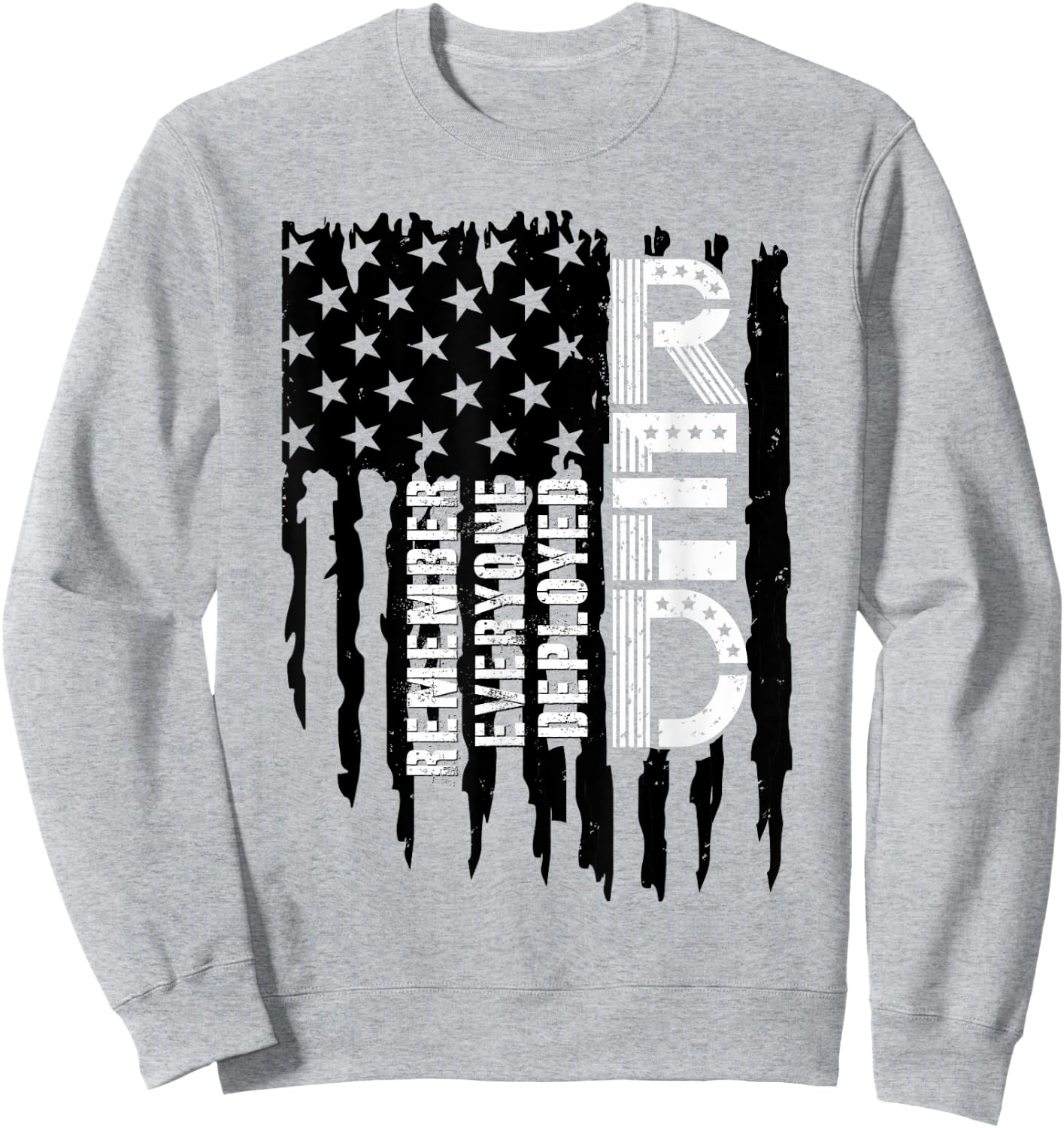 On Friday We Wear Red Friday Military Support troops US Flag Sweatshirt - Sweatshirt | Ash