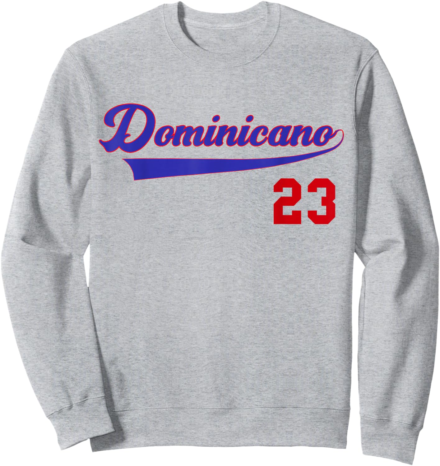 Dominicano Flag RD Dominican Republic Baseball Jersey Sweatshirt - Sweatshirt | Ash