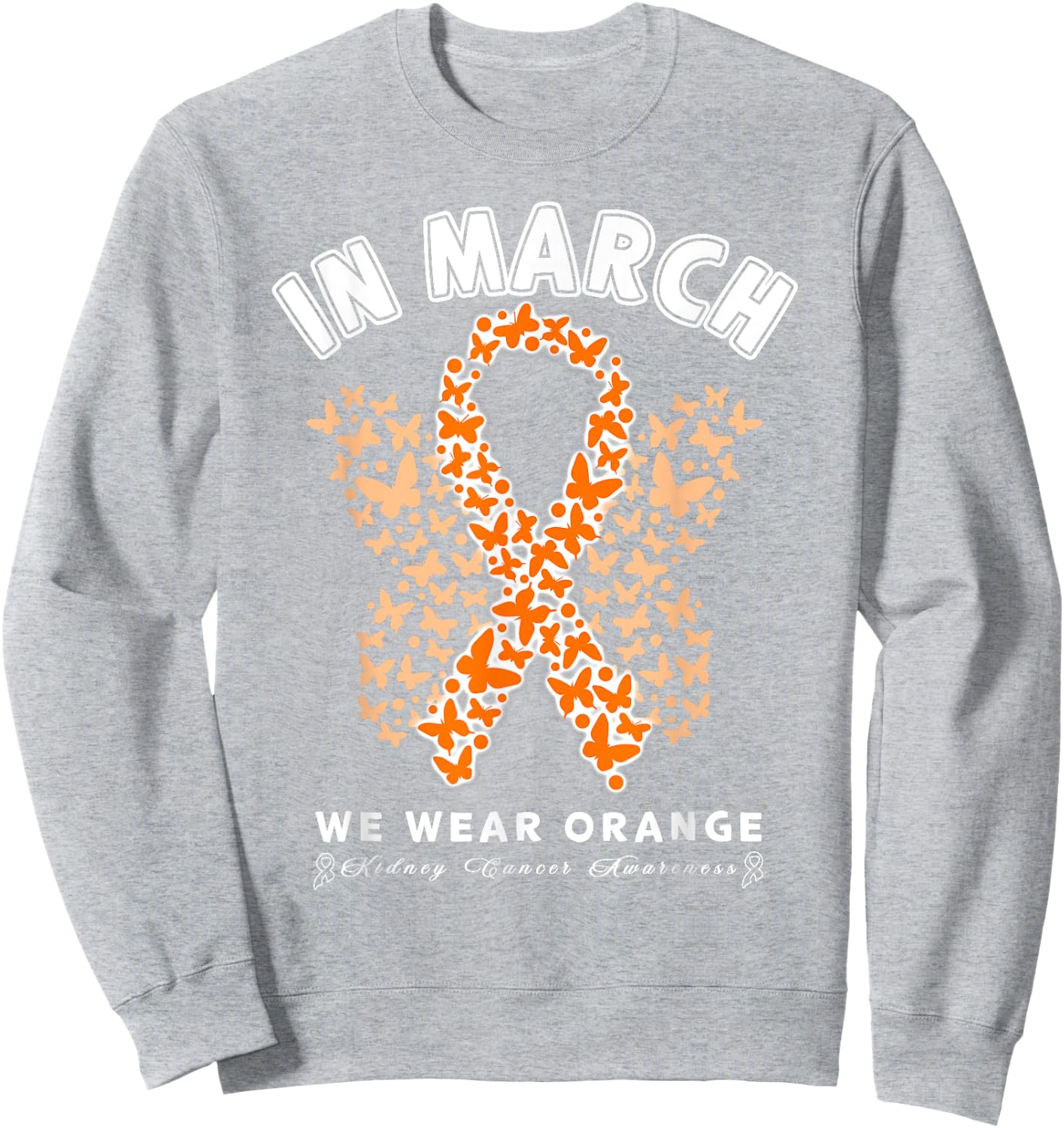 Orange Ribbon Resist the Storm Kidney cancer Awareness Sweatshirt - Sweatshirt | Ash