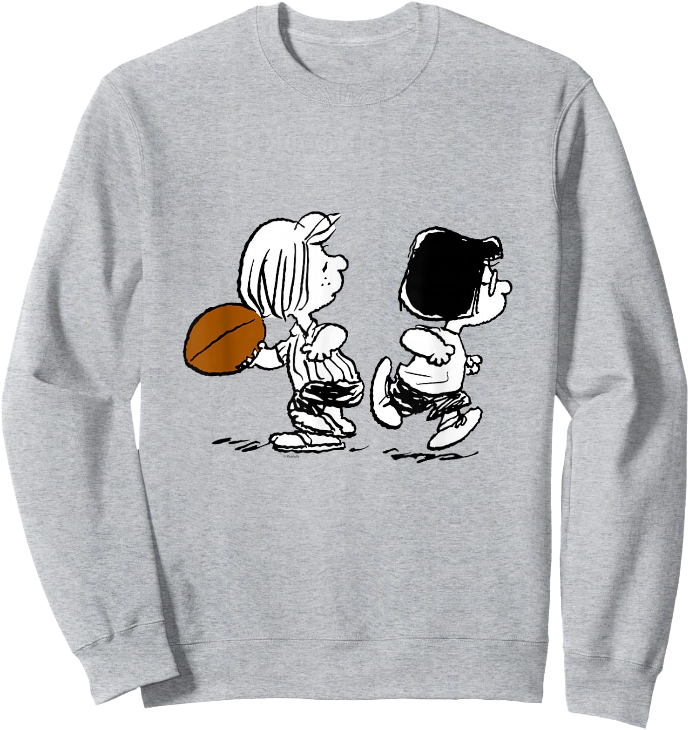 Peanuts - Marcie Patty Football Sweatshirt - Sweatshirt | Ash