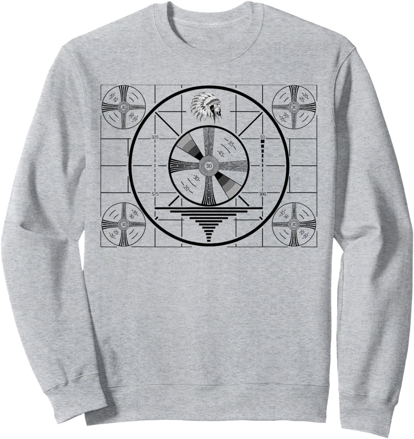 Television Tv Video Test Pattern Off Air Vintage Sweatshirt - Sweatshirt | Ash