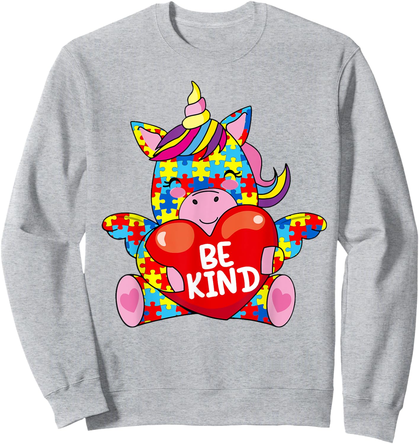 Autism Awareness Be Kind Girl Sweatshirt - Sweatshirt | Ash