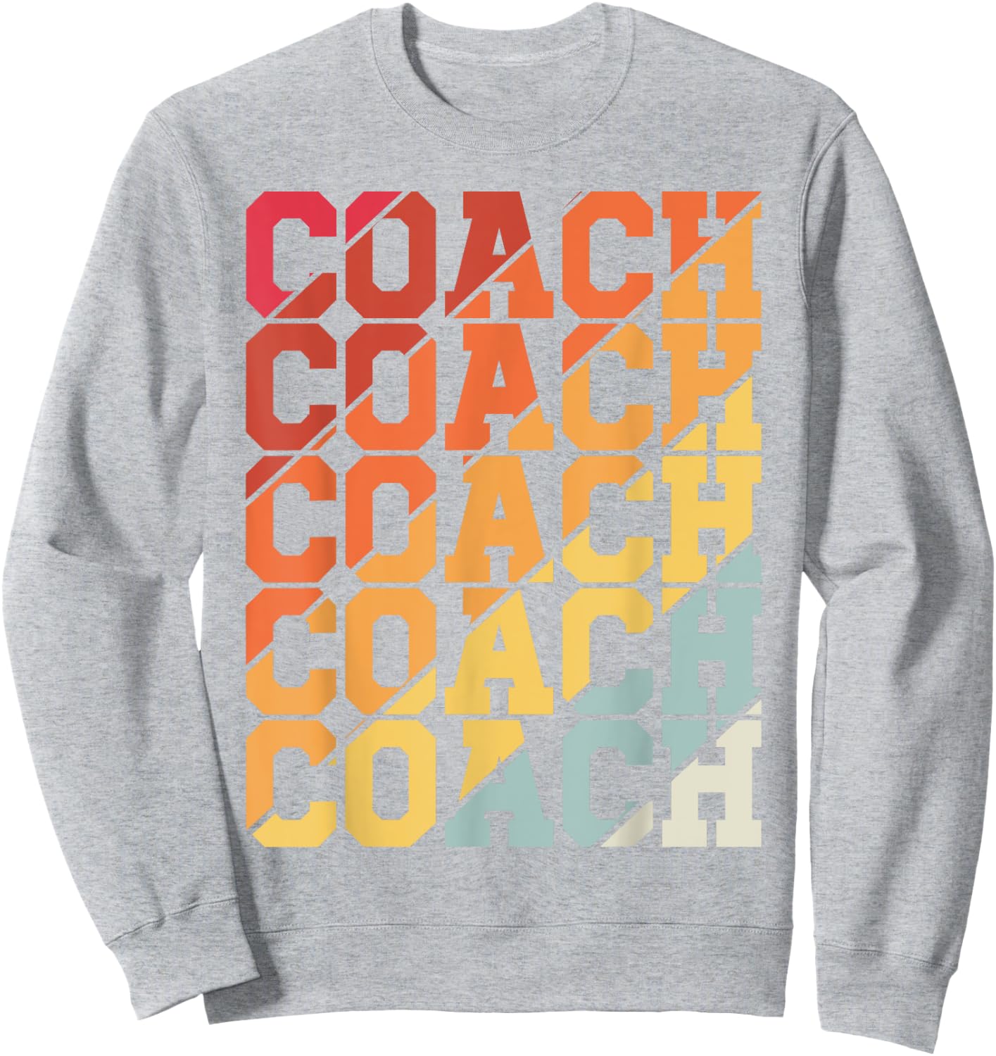Coach Retro Vintage Sport Soccer Basketball Trainer Coach Sweatshirt - Sweatshirt | Ash