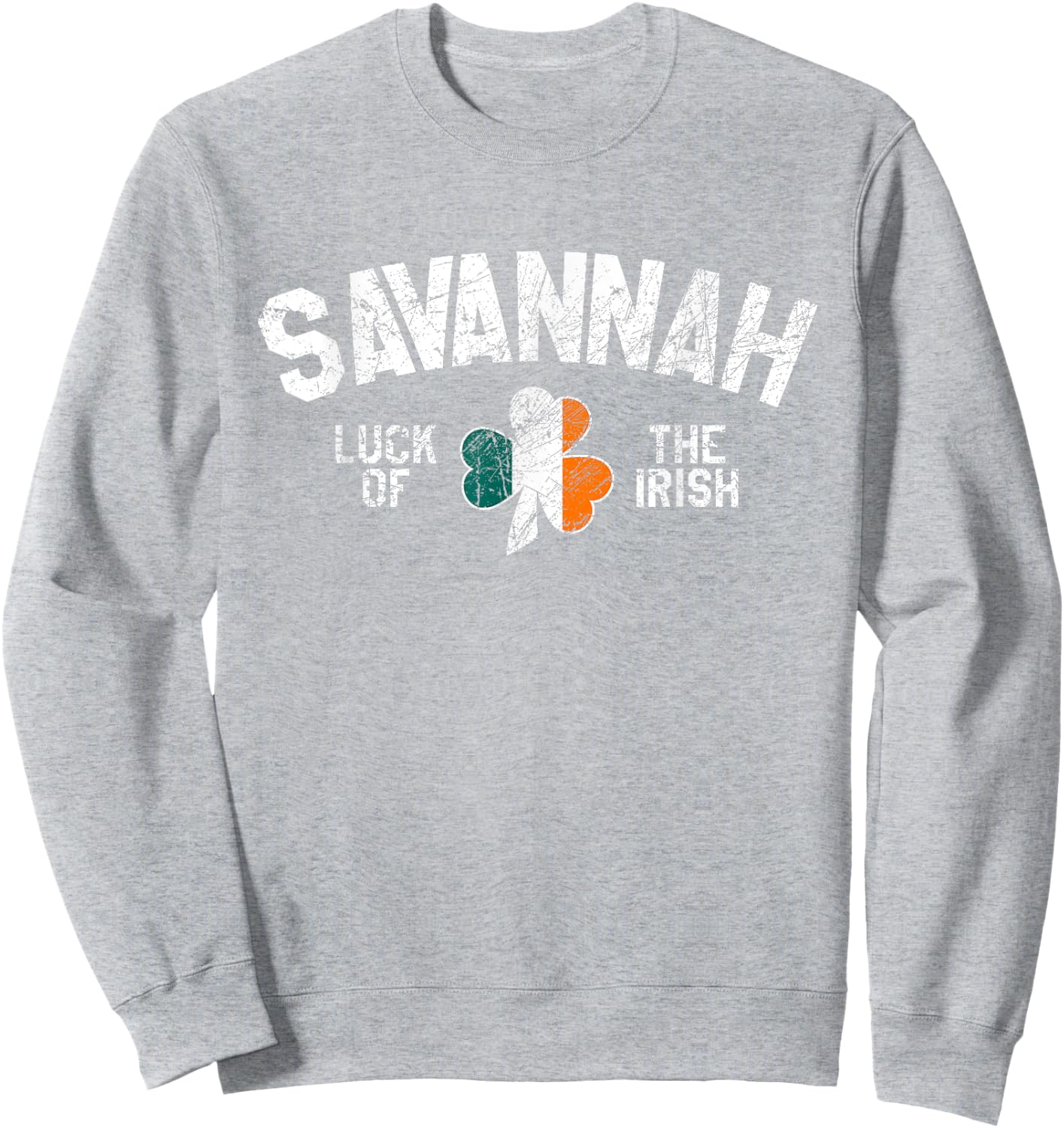 Savannah St. Patrick's Day Luck Of The Irish Party Shamrock Sweatshirt - Sweatshirt | Ash