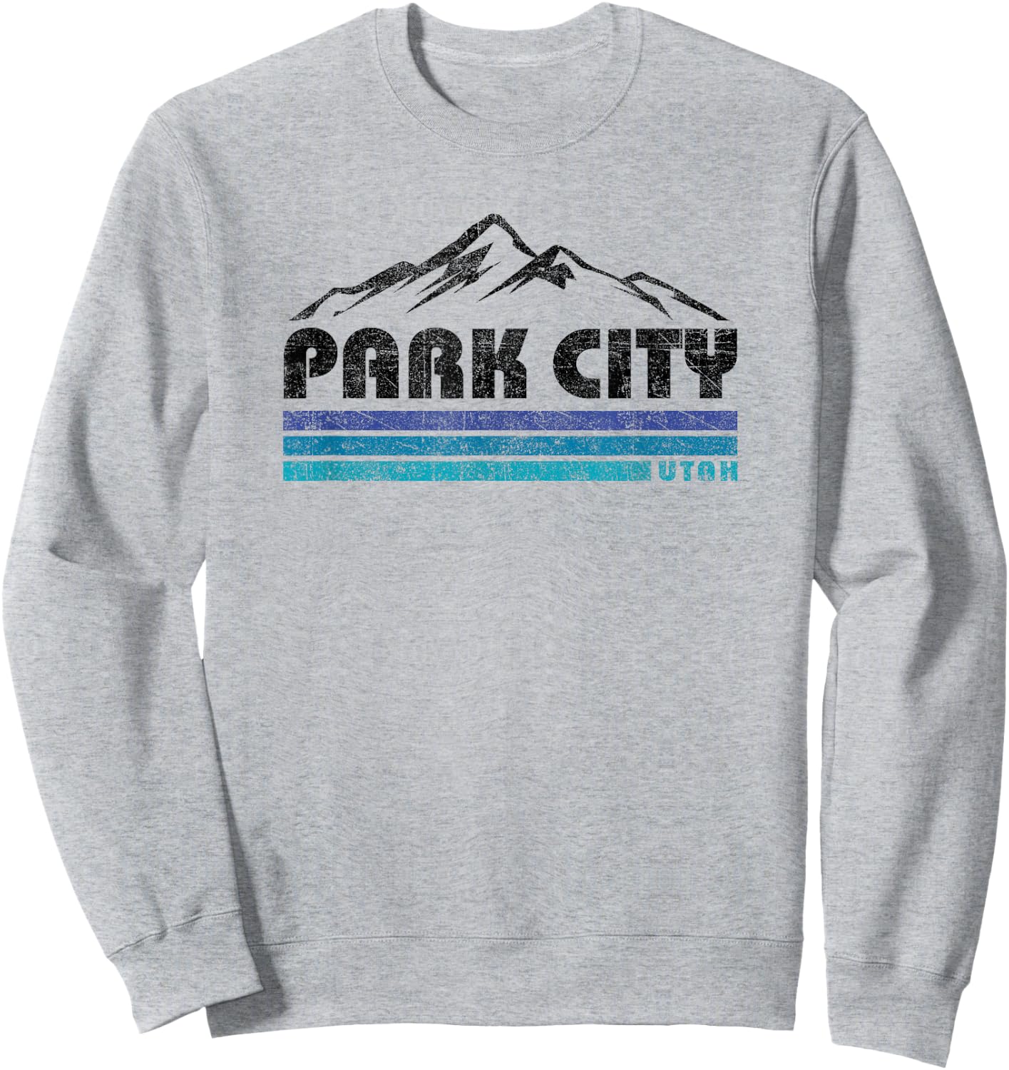 Vintage Park City Utah Retro Mountain Kids Souvenir Sweatshirt - Sweatshirt | Ash