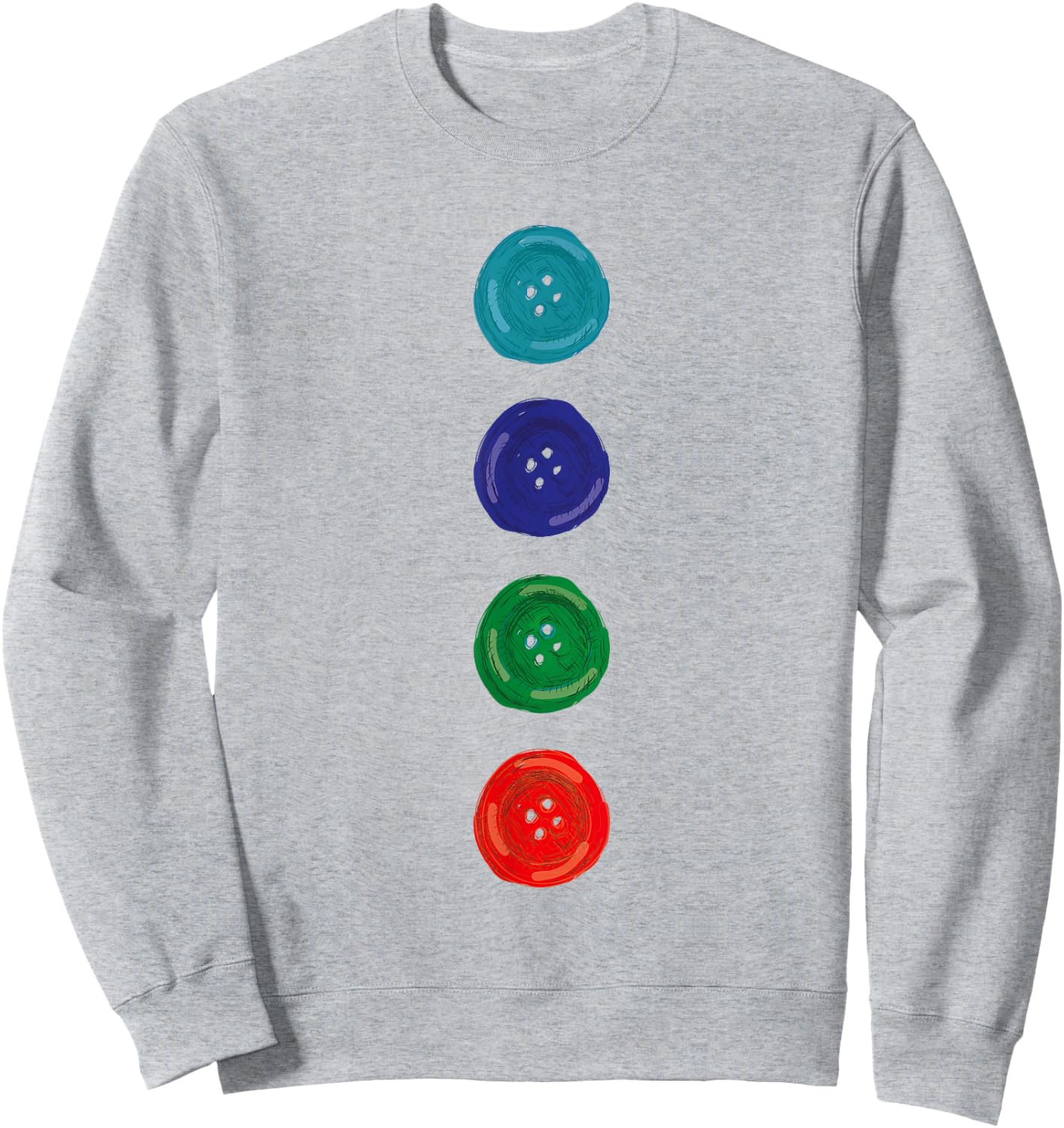 Four Groovy Buttons Blue Cat Funny Halloween Costume Kids Sweatshirt - Sweatshirt | Ash