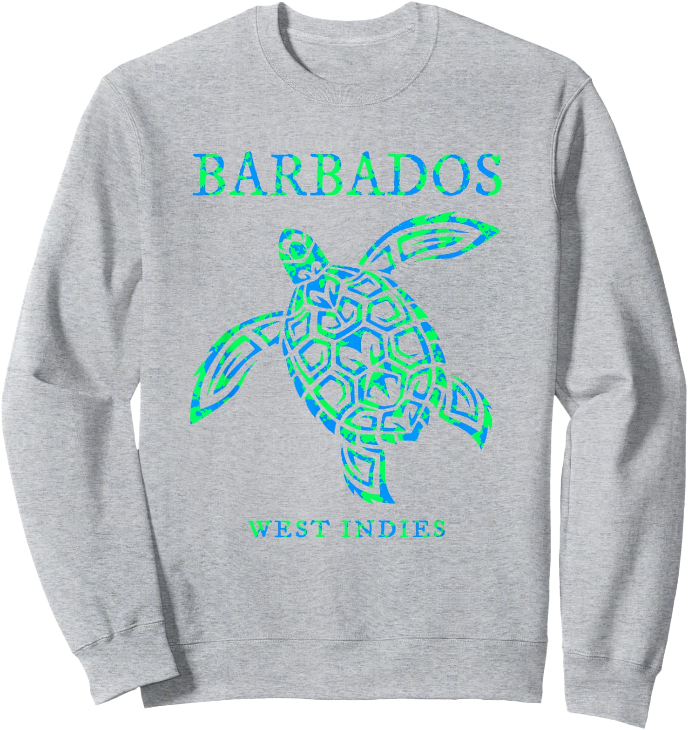 Barbados Sea Turtle Boys Girls Vacation Souvenir Sweatshirt - Sweatshirt | Ash