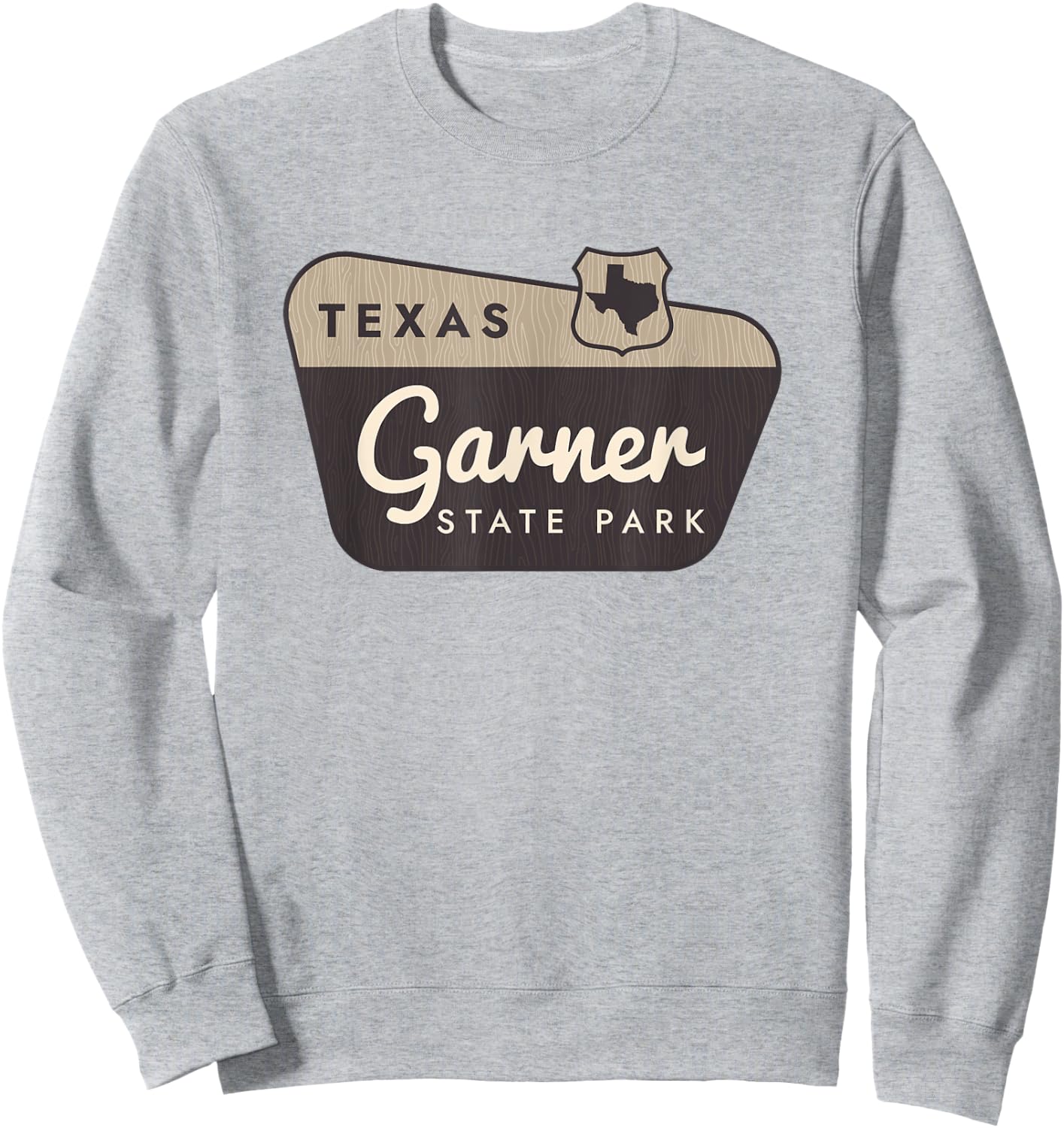 Garner State Park Texas TX Welcome Sign Vacation Sweatshirt - Sweatshirt | Ash