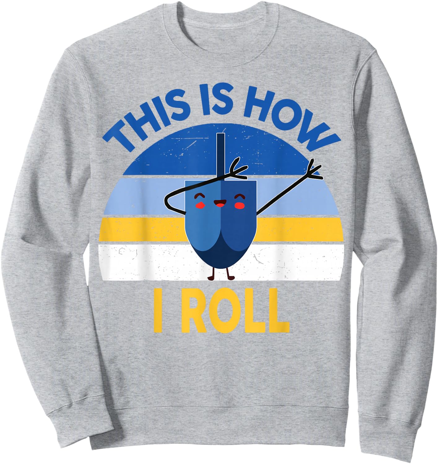 Hanukkah This Is How I Roll Dabbing Kids Toddler Boys Teens Sweatshirt - Sweatshirt | Ash