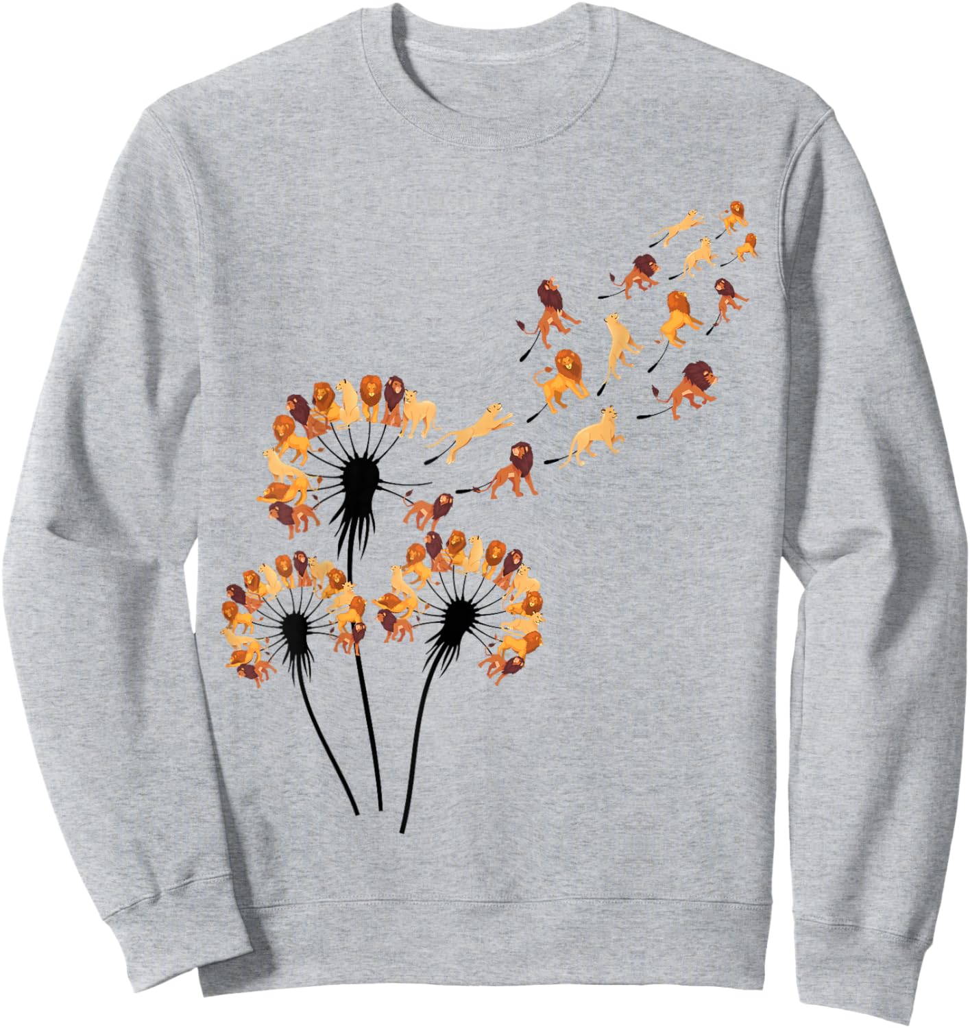 Dandelion Lions Shirt for Lion Lover | Lion Sweatshirt - Sweatshirt | Ash