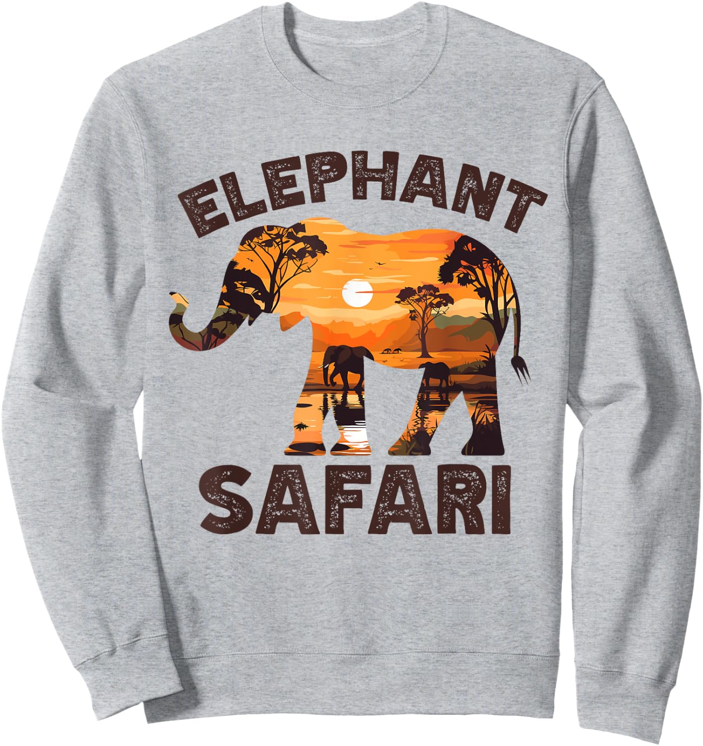 Elephant Safari Sweatshirt - Sweatshirt | Ash