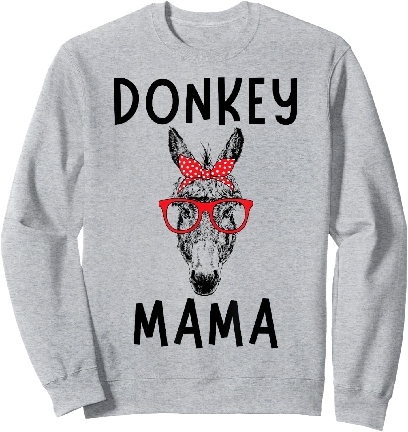 Donkey Mama Donkey Mom Farm Animal Mother's Day Sweatshirt - Sweatshirt | Ash