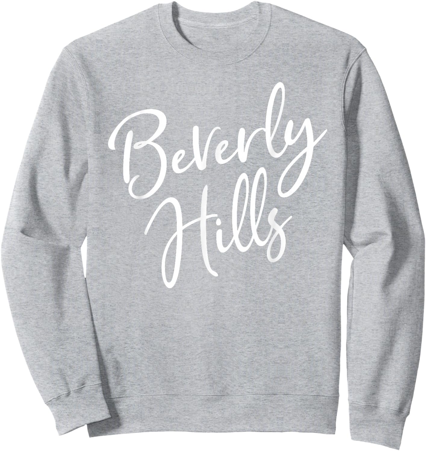 Beverly Hills Script Text Pink with White Print Sweatshirt - Sweatshirt | Ash