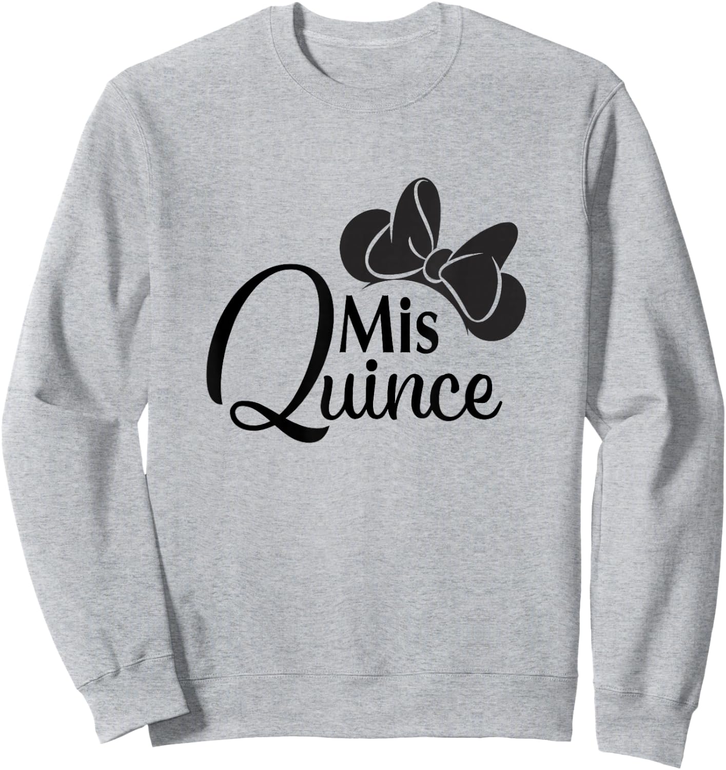 Disney Minnie Mouse Birthday Mis Quince Minnie Silhouette Sweatshirt - Sweatshirt | Ash
