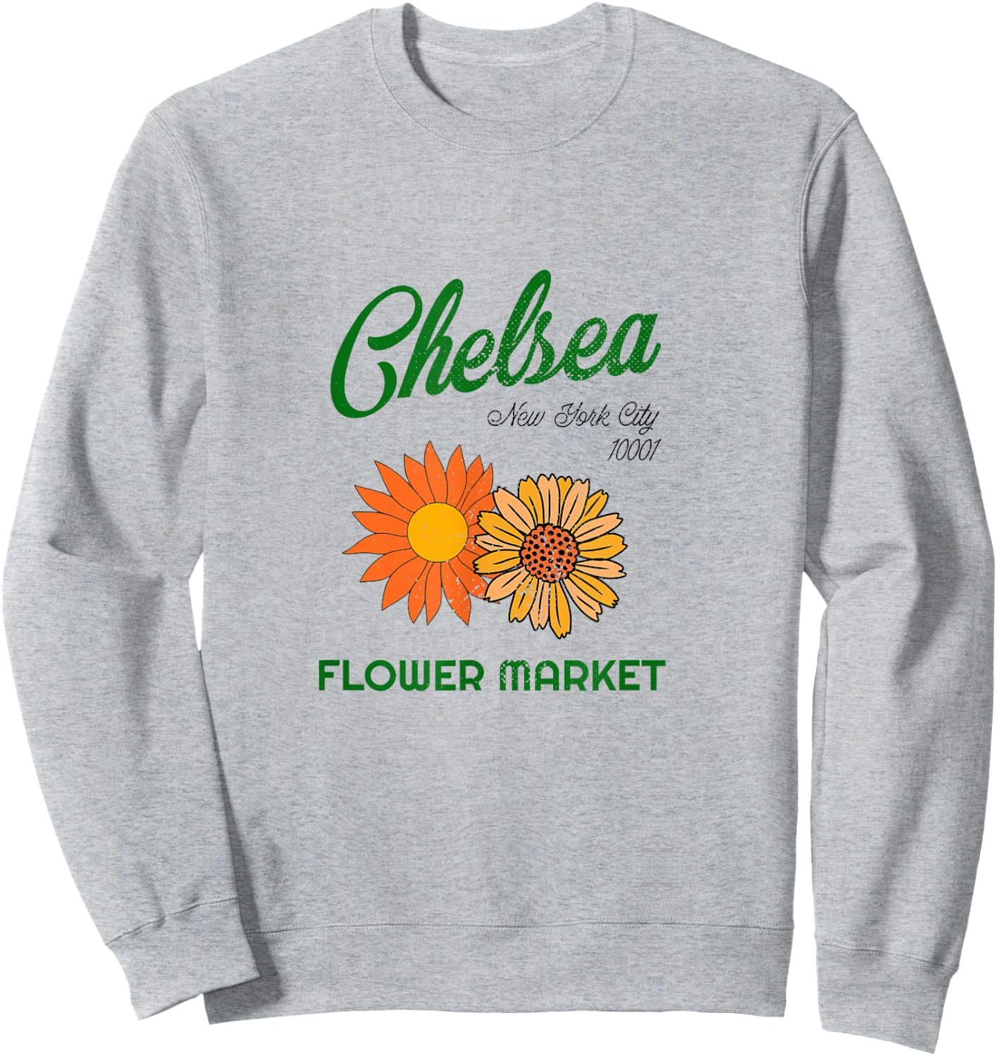 Cute Retro Chelsea NYC Flower Market West Side Manhattan Sweatshirt - Sweatshirt | Ash