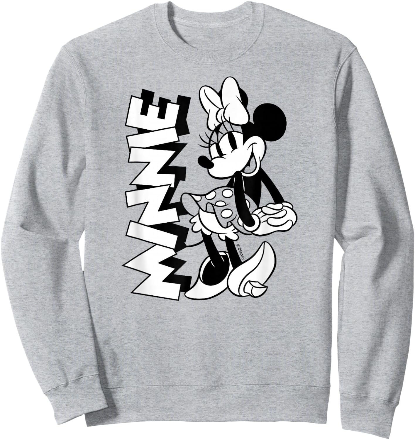 Disney - Minnie Black And White Sweatshirt - Sweatshirt | Ash