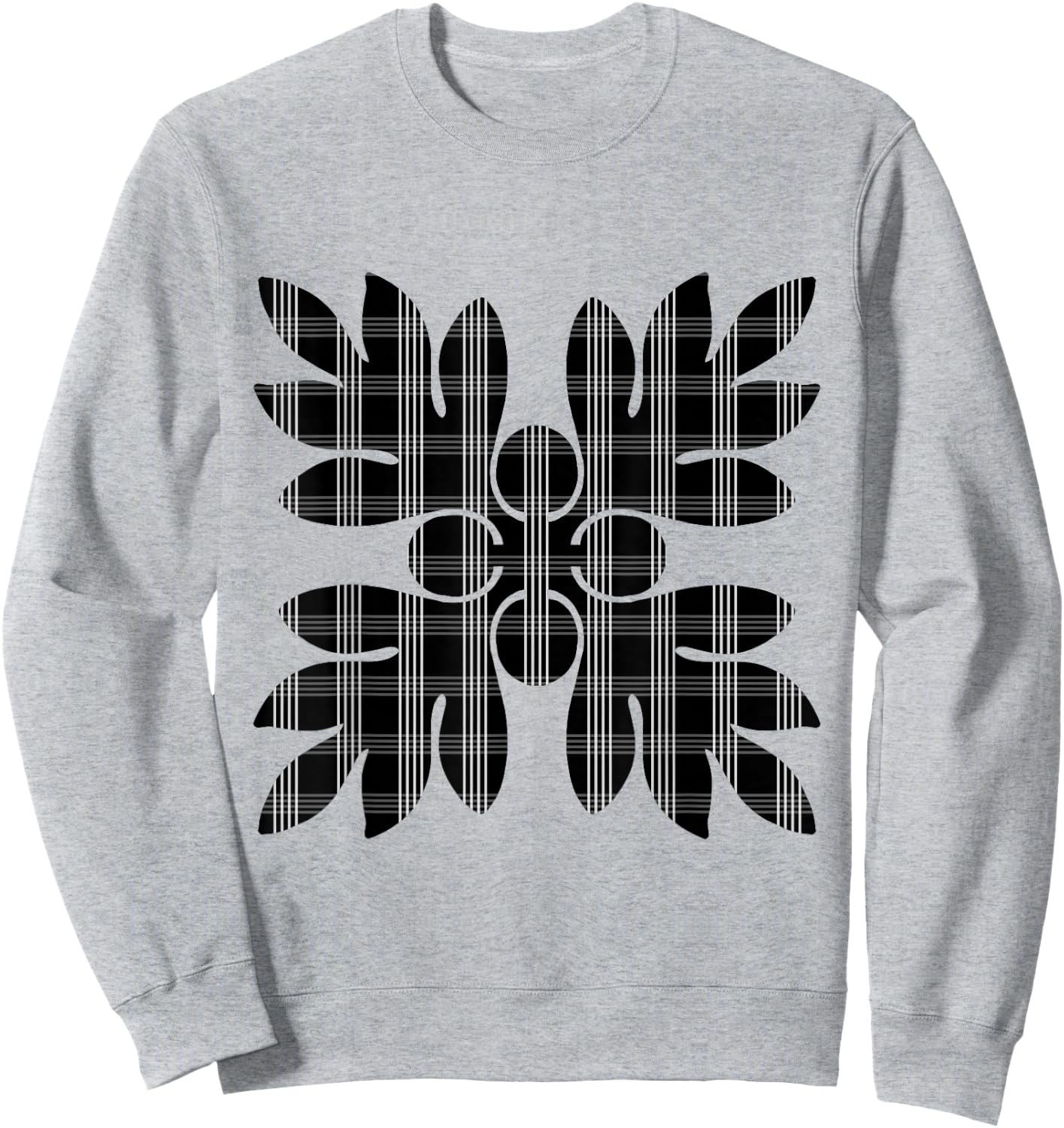 Black Palaka Ulu Sweatshirt - Sweatshirt | Ash