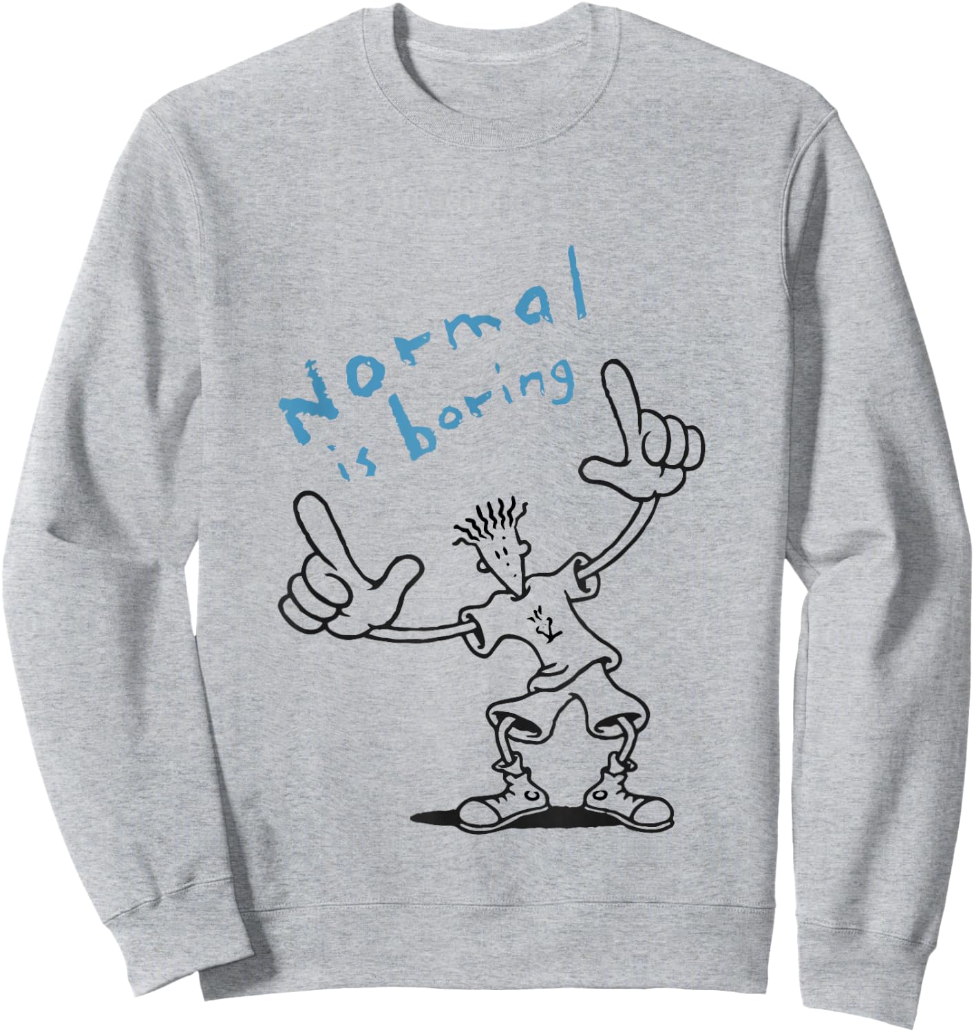 Fido Dido Points Normal Is Boring Sweatshirt - Sweatshirt | Ash
