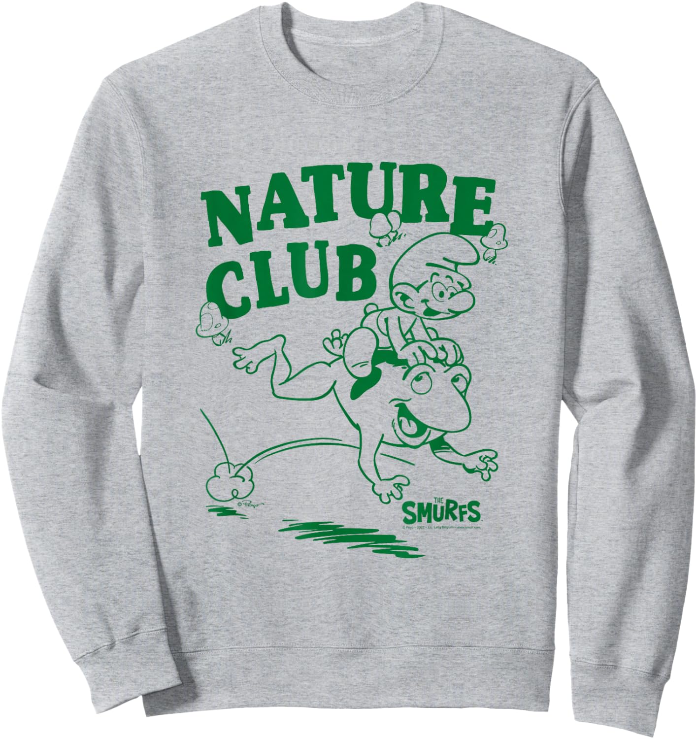 The Smurfs Nature Club Frog Sweatshirt - Sweatshirt | Ash