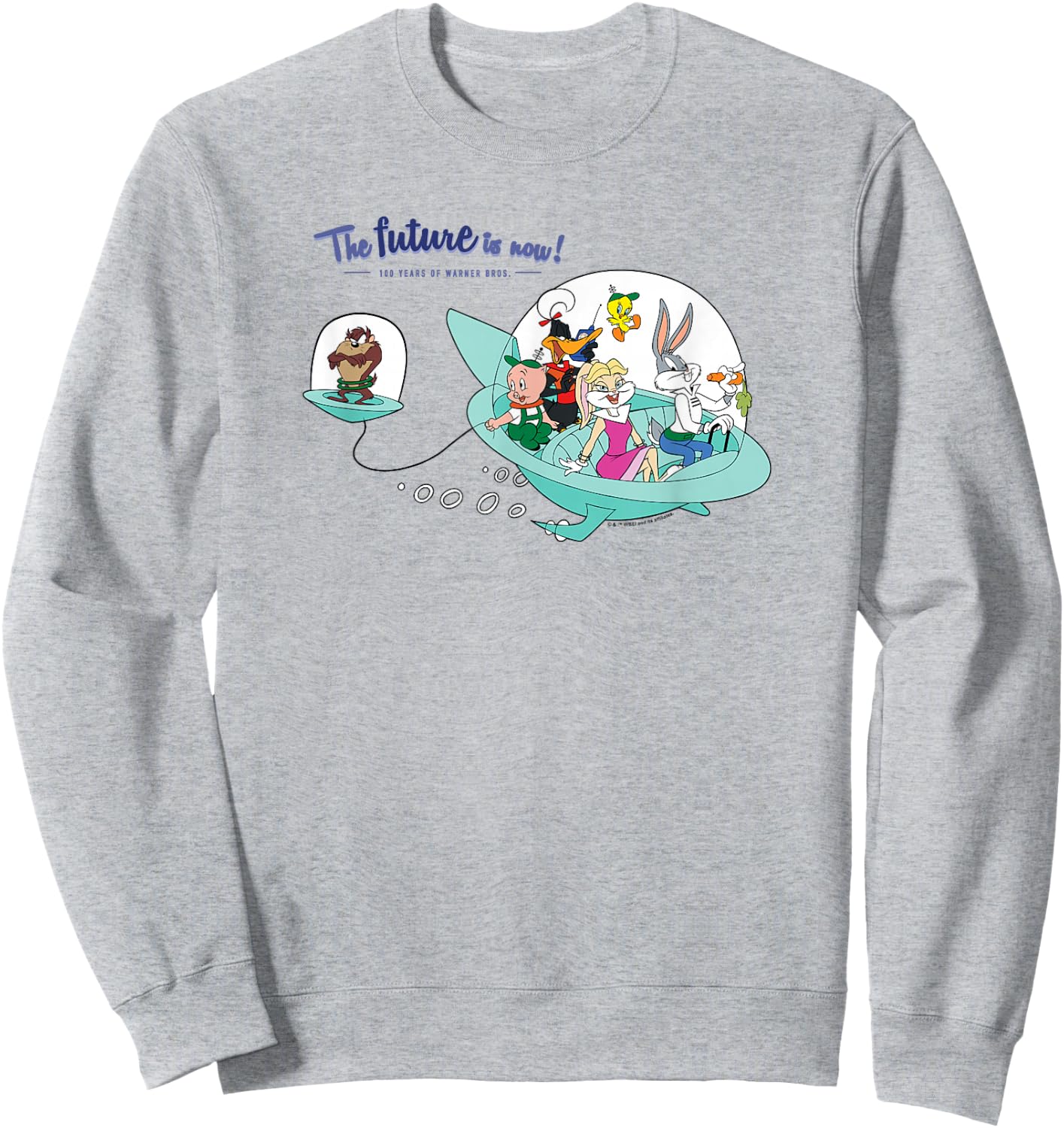 WB 100 Looney Tunes Group Shot The Future Is Now! Special Sweatshirt - Sweatshirt | Ash