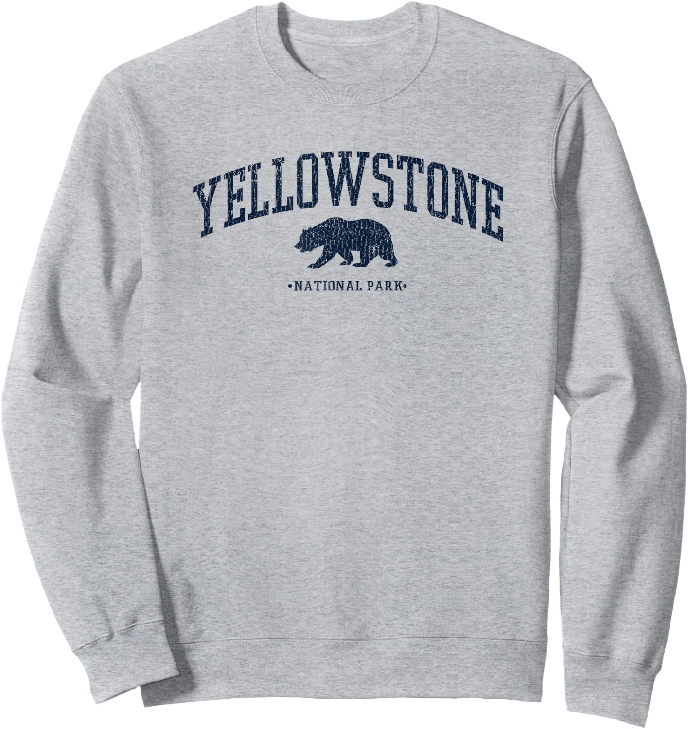 Yellowstone National Park Retro Sweatshirt - Sweatshirt | Ash