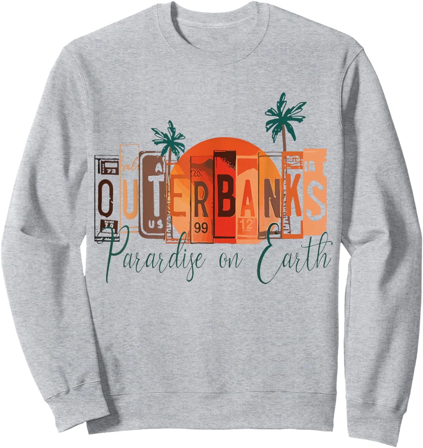 Outer Banks OBX North Carolina summer retro preppy throwback Sweatshirt - Sweatshirt | Ash