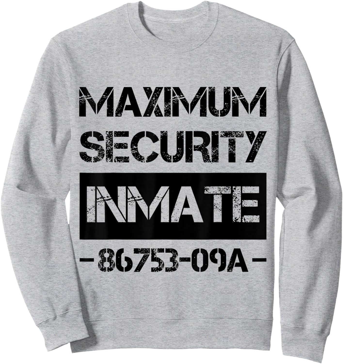 Security Ward Inmate Costume Jail Funny Lazy Halloween Sweatshirt - Sweatshirt | Ash