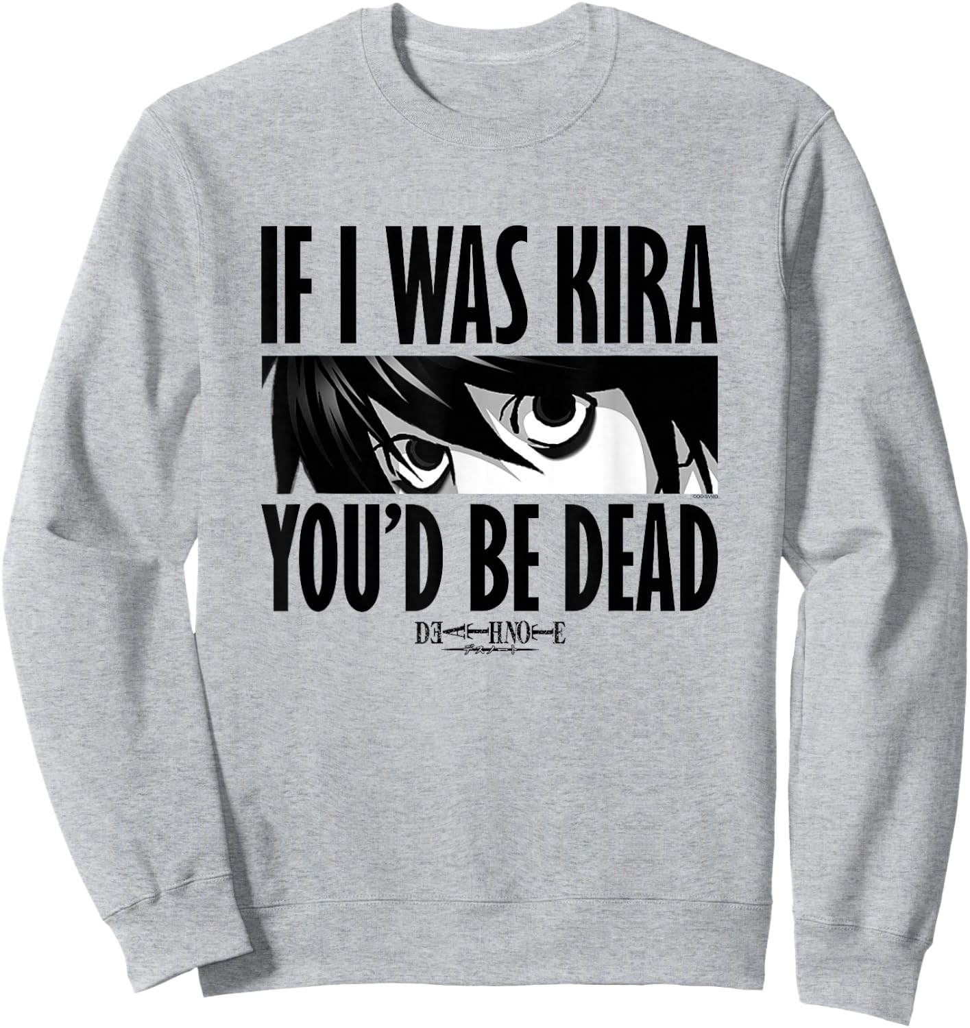 Death Note If I was Kira L Eyes Anime Sweatshirt - Sweatshirt | Ash