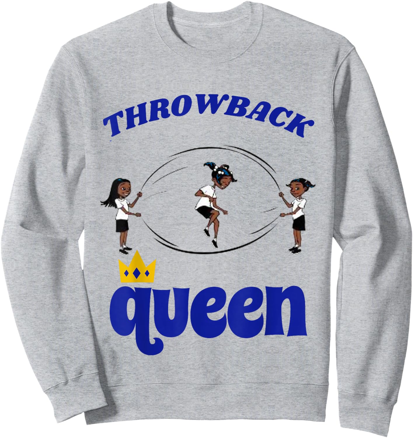 Throwback Queen Double Dutch Sweatshirt - Sweatshirt | Ash