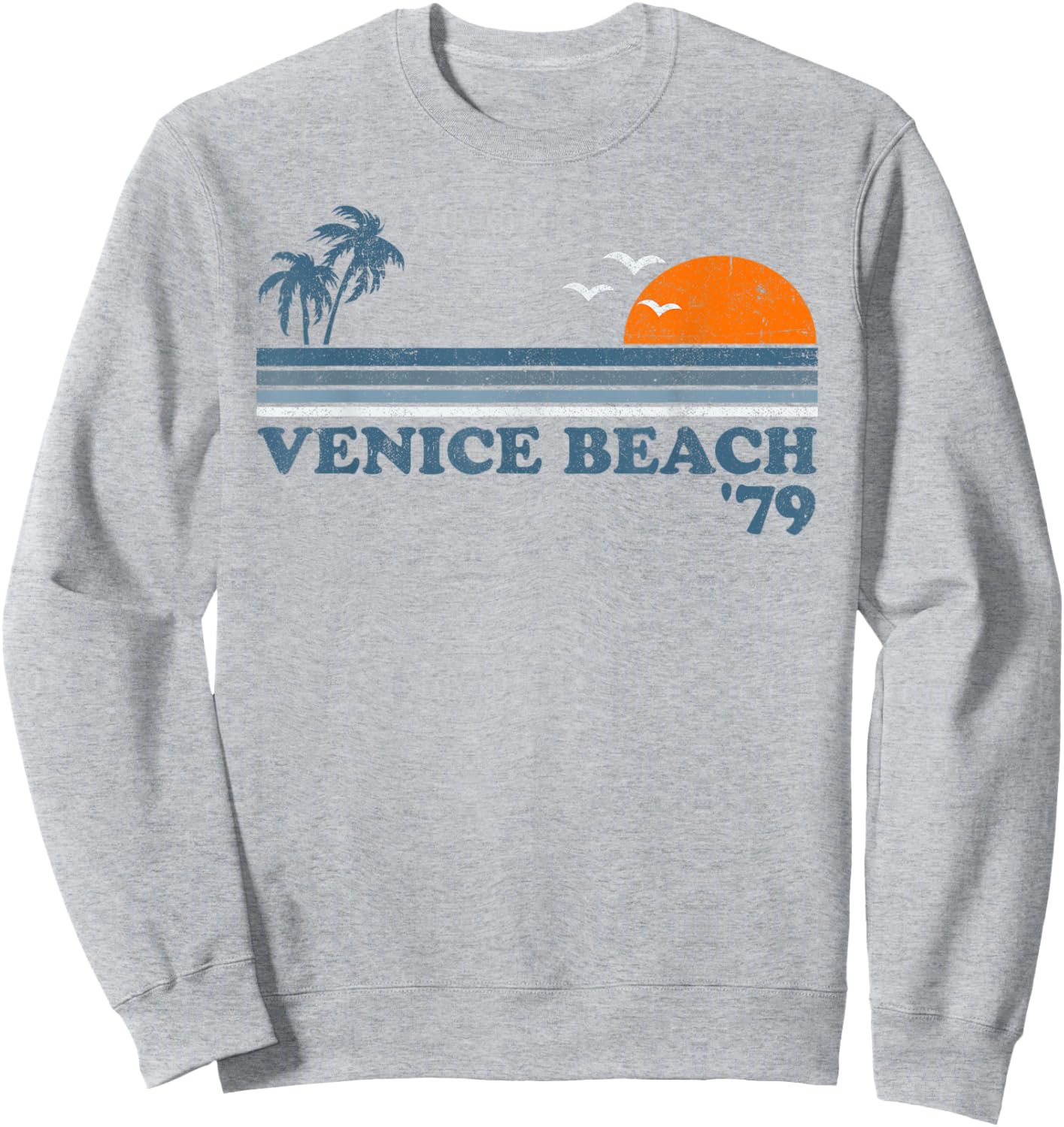 Vintage Venice Beach California Retro Sunset Surf 70's Gift Men Women Kids Sweatshirt - Sweatshirt | Ash
