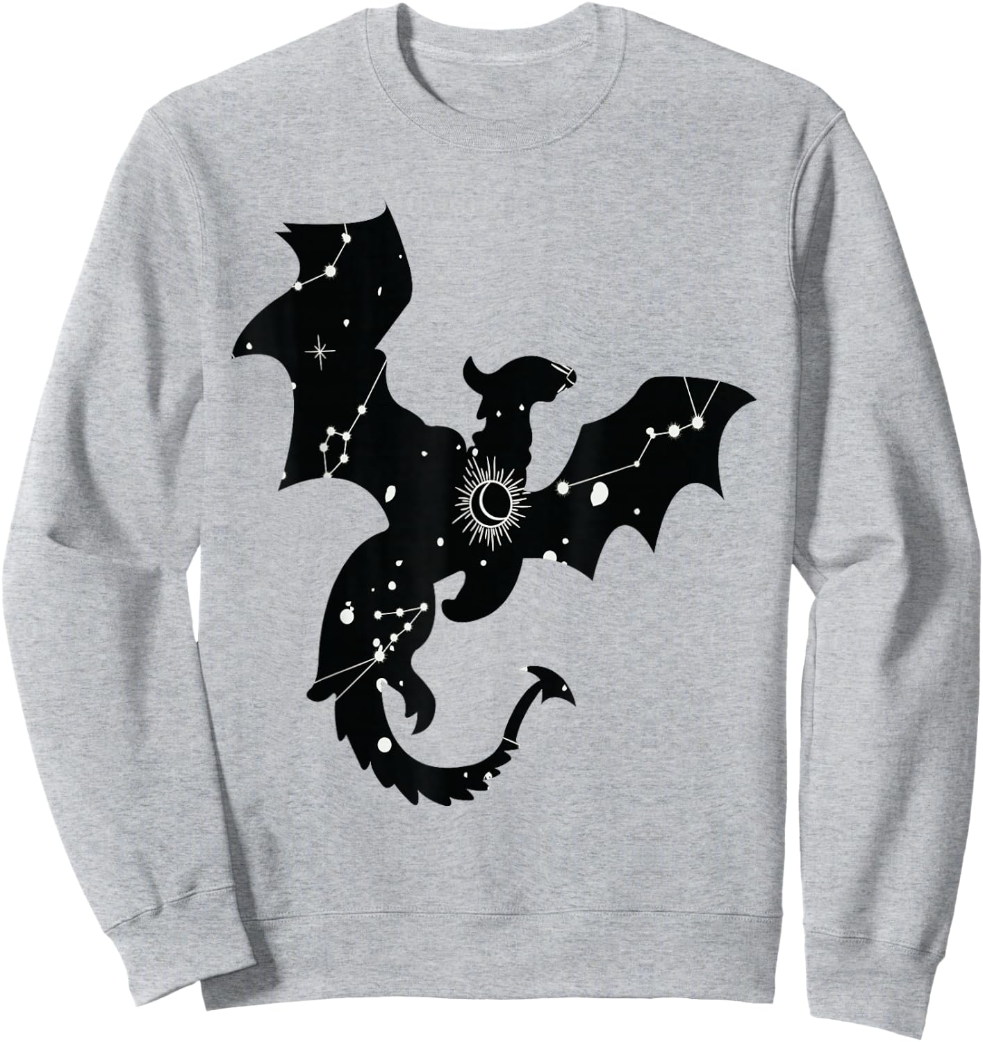Mystical Dragon Creature Celestial Goth Aesthetic Sweatshirt - Sweatshirt | Ash
