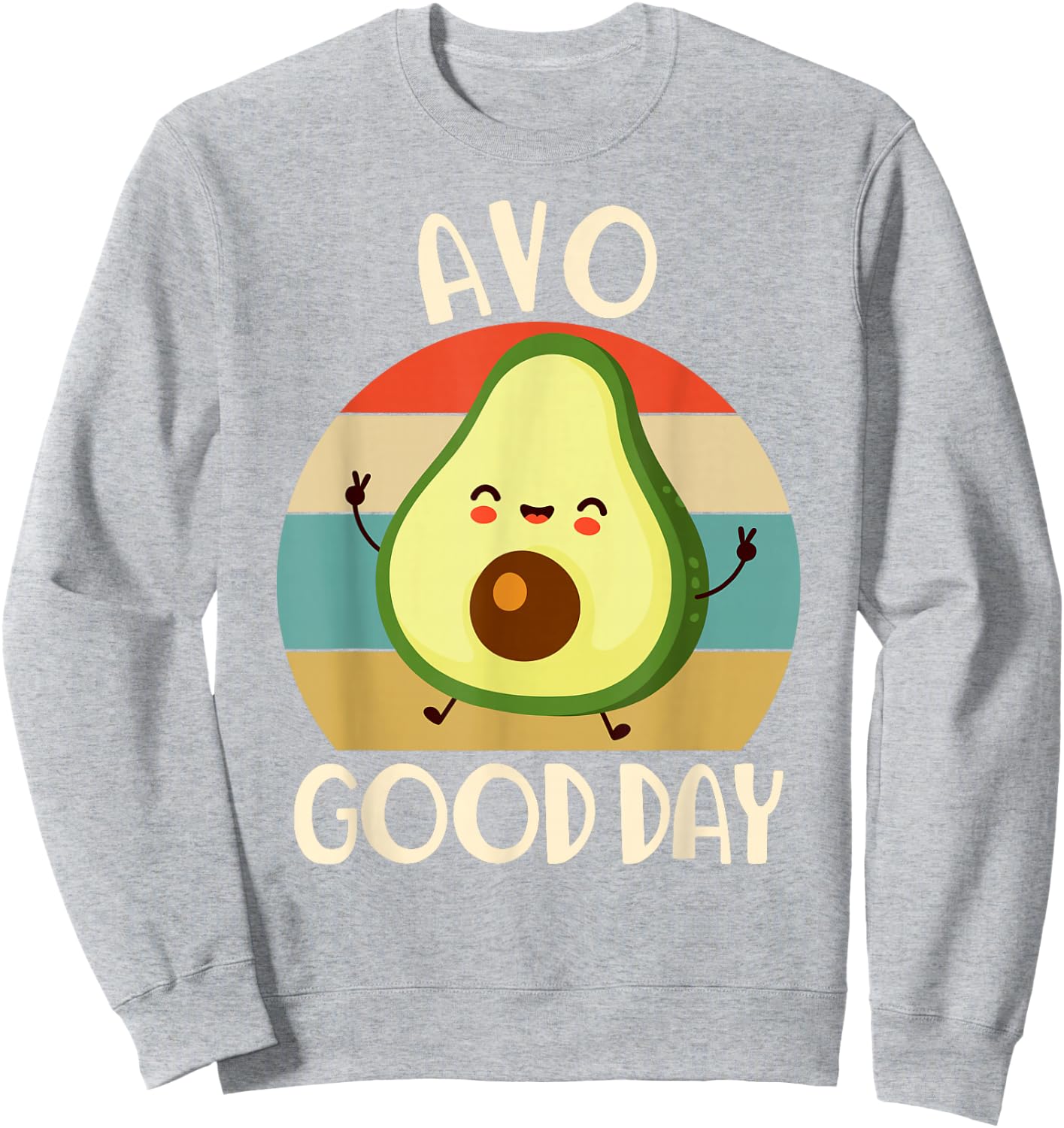 Avocado Shirt Kids Toddler Boys Cute Avo Good Day Funny Sweatshirt - Sweatshirt | Ash