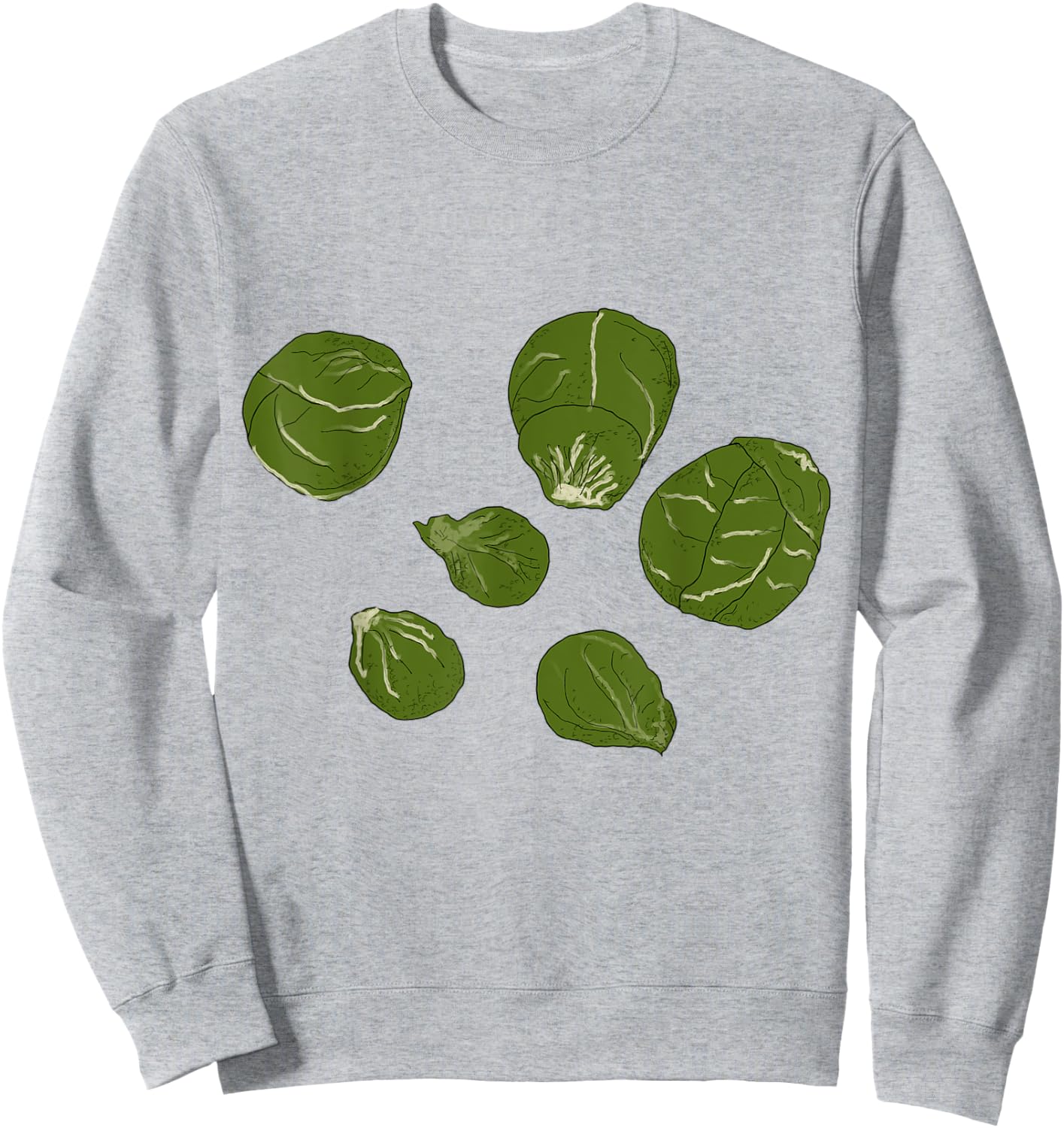 Brussel Sprouts Halloween Costume Gardening Farming Veggie Sweatshirt - Sweatshirt | Ash