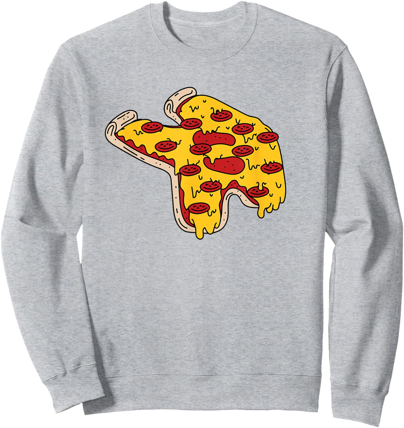 Pizza Arrow Sweatshirt - Sweatshirt | Ash