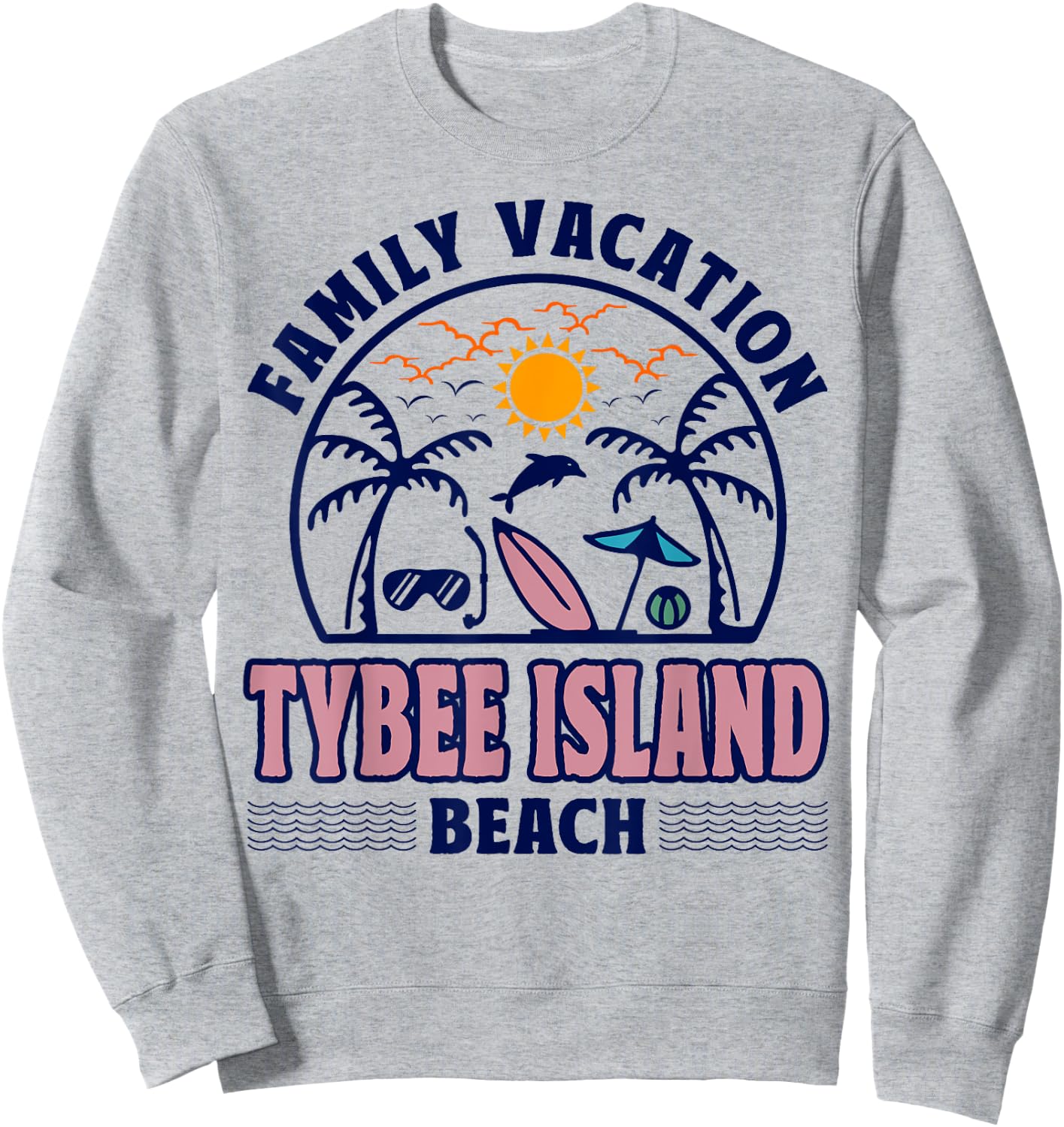 Georgia Family Vacation Tybee Island Beach Women Kids Sweatshirt - Sweatshirt | Ash