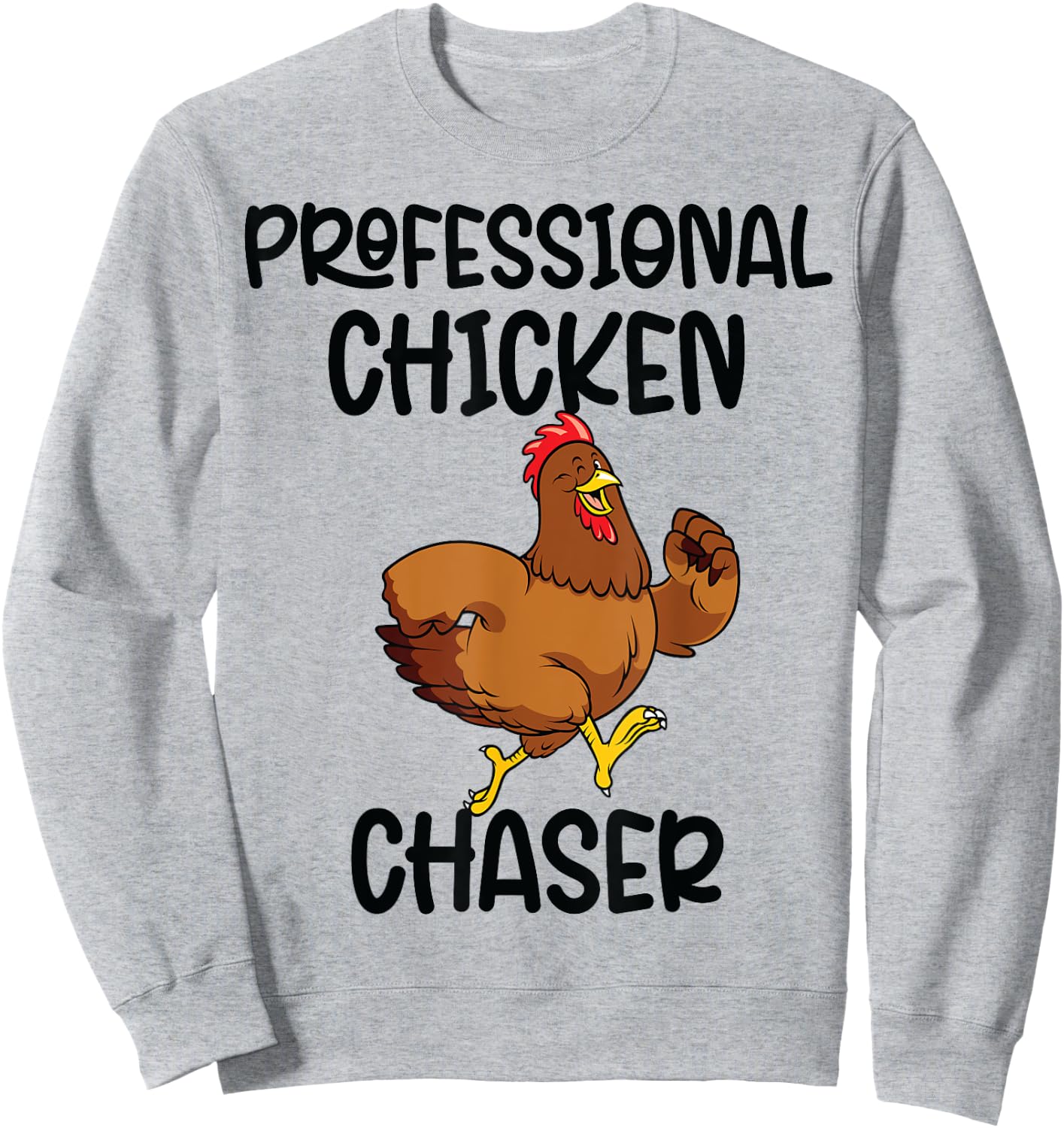 Professional Chicken Chaser Funny Farm Farmer Kids Running Sweatshirt - Sweatshirt | Ash