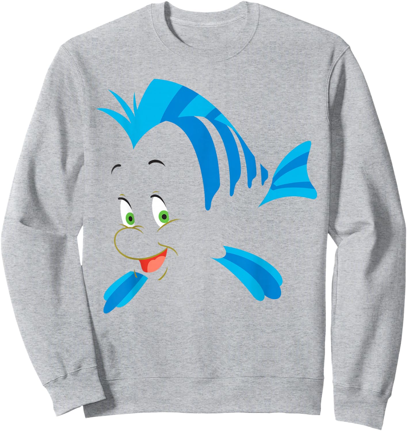 Disney The Little Mermaid Flounder Costume Small Sweatshirt - Sweatshirt | Ash